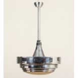 ART-DECO-DECKENLAMPE, Metall,