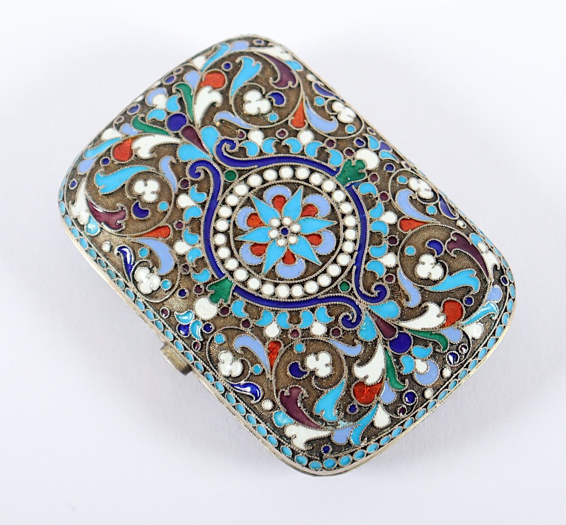 RUSSISCHES CLOISONNÉ-ETUI, 1896-1908