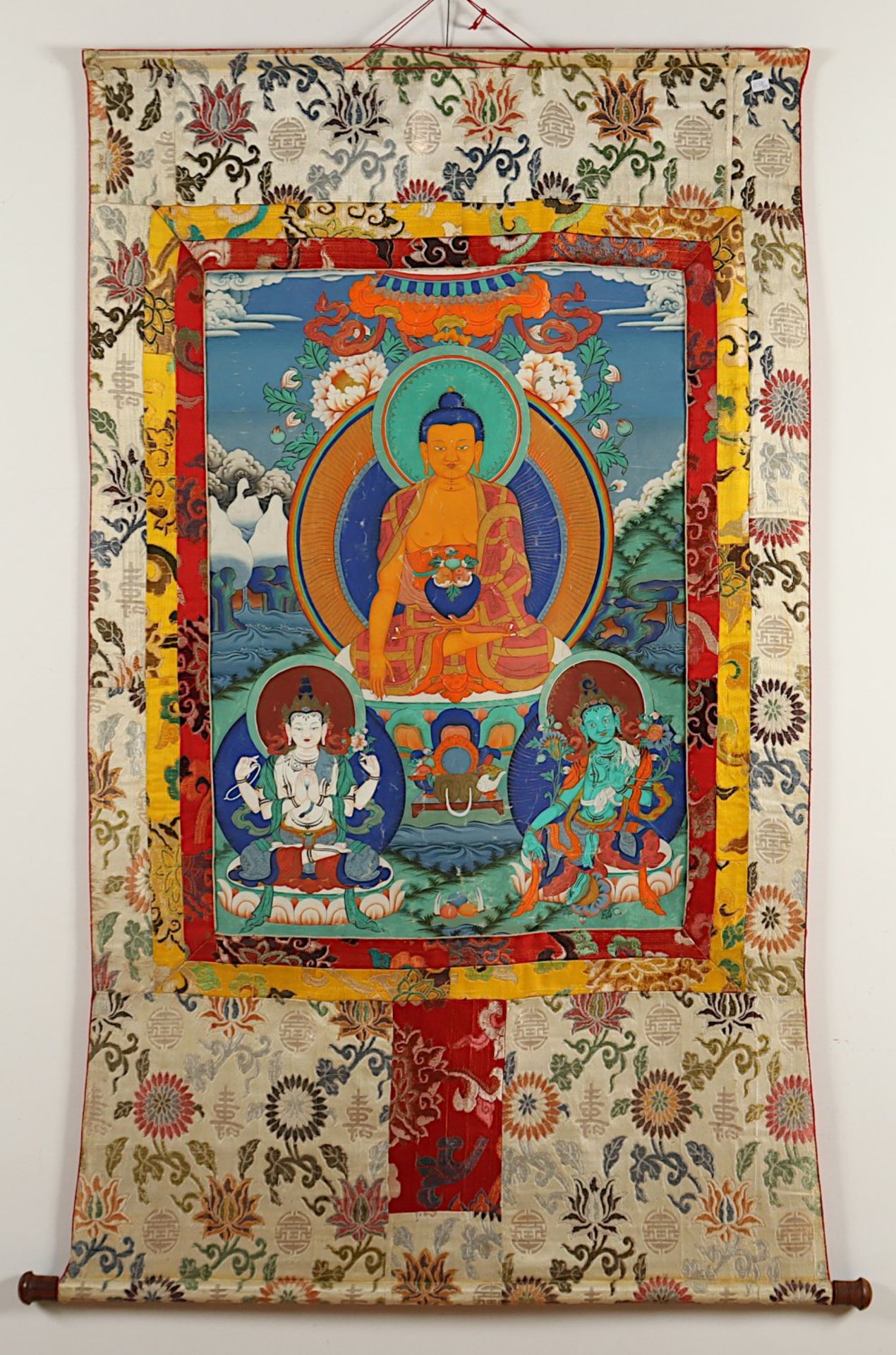 THANGKA BUDDHA SHAKYAMUNI, TIBET, 20.JH. - Bild 2 aus 5