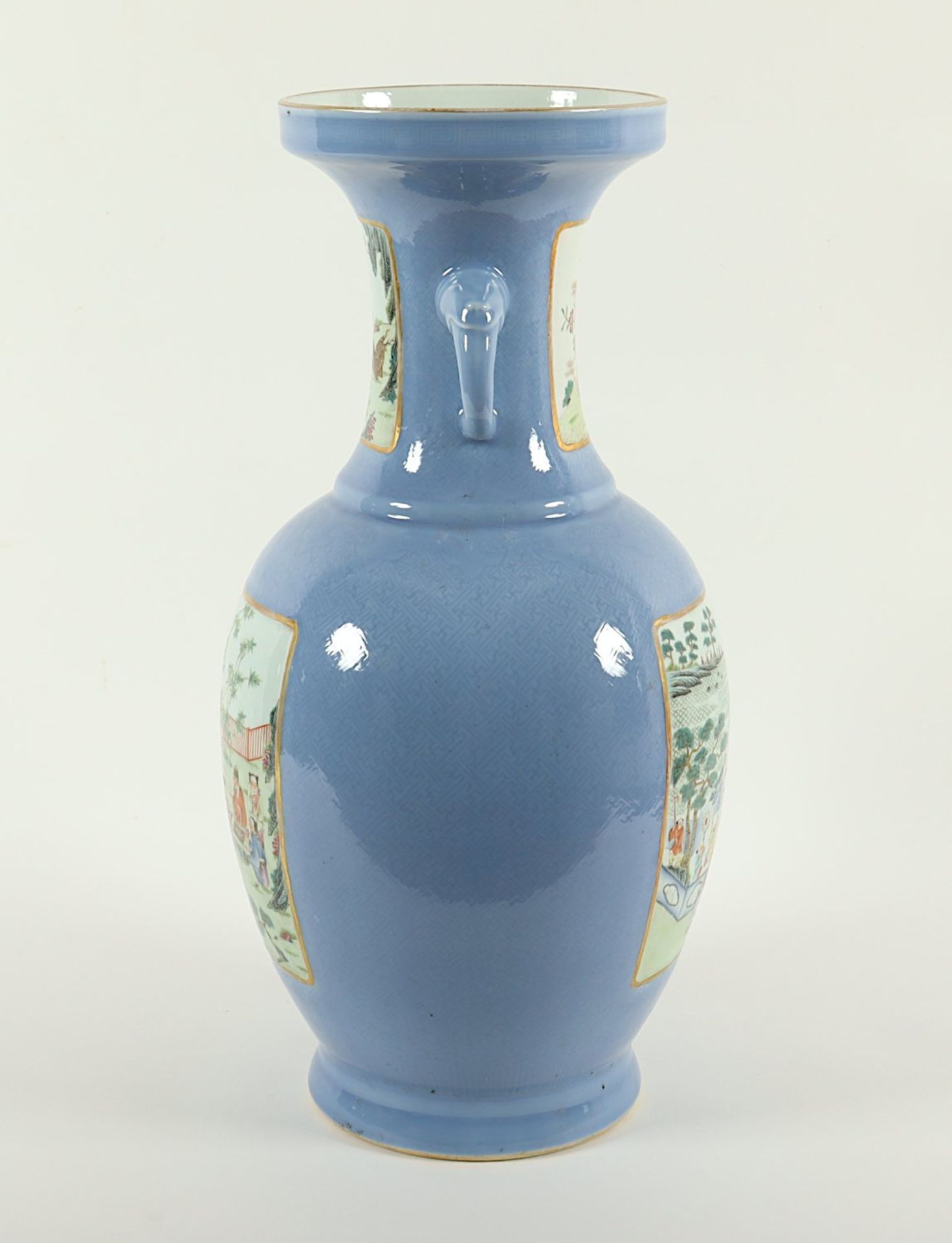 GROSSE FAMILLE ROSE-VASE, Porzellan, - Bild 2 aus 4