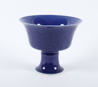 STEM CUP, blau glasiert, archaischer