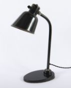 SCHREIBTISCHLAMPE, Metall, schwarz