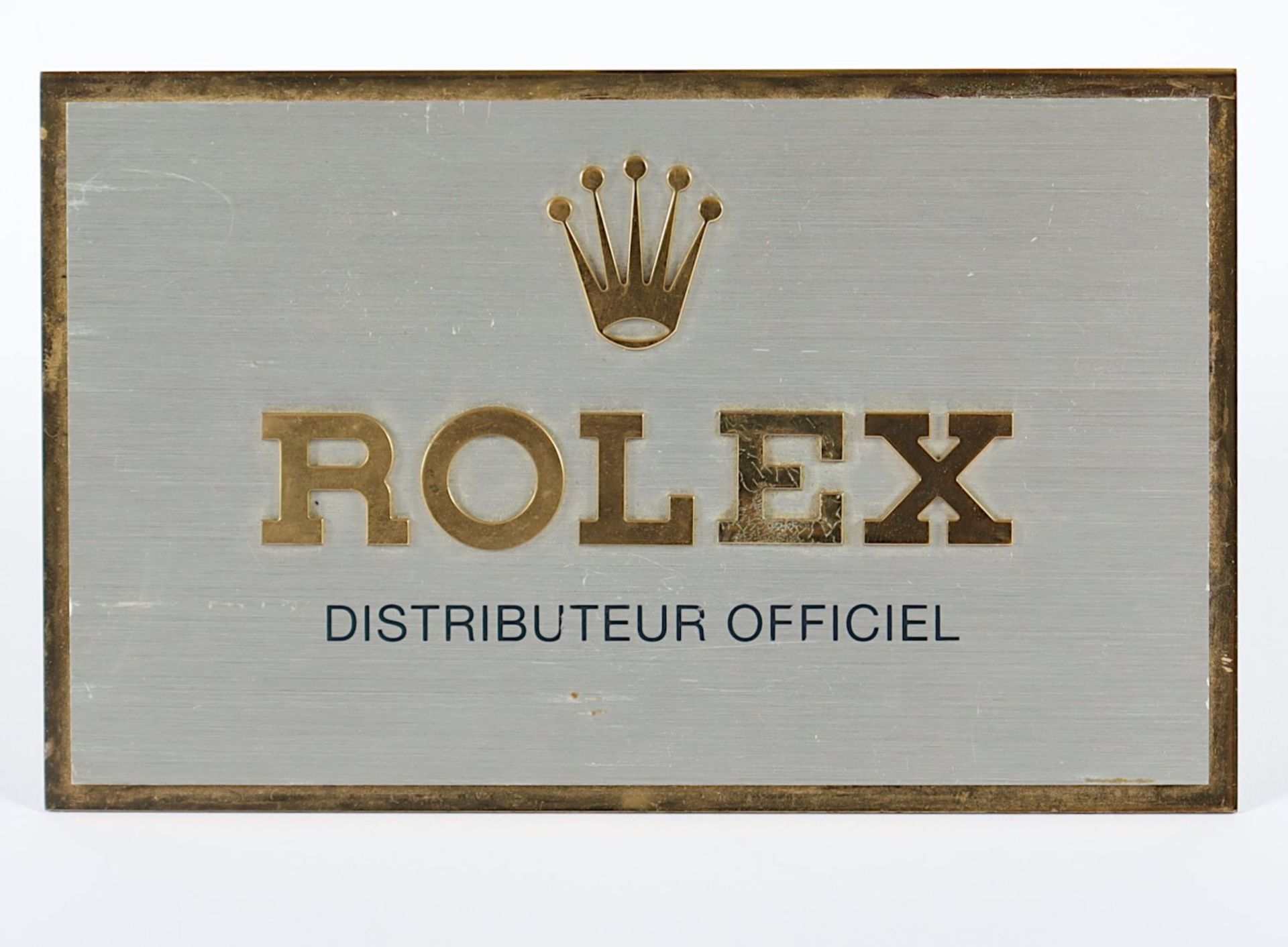 ROLEX-HÄNDLERSCHILD, Metall, 10 x 16,