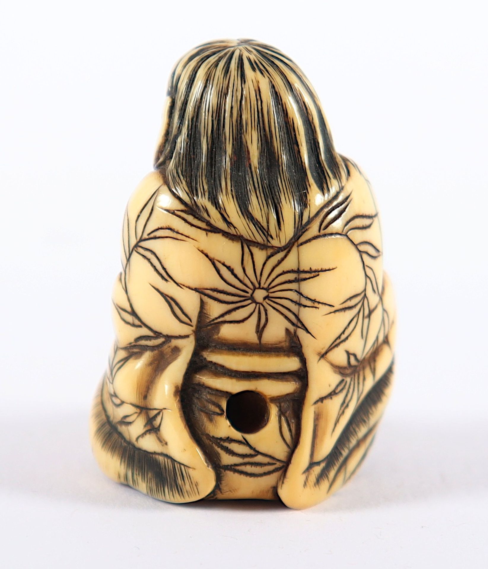 NETSUKE, Elfenbein, sitzender Sennin - Bild 3 aus 4