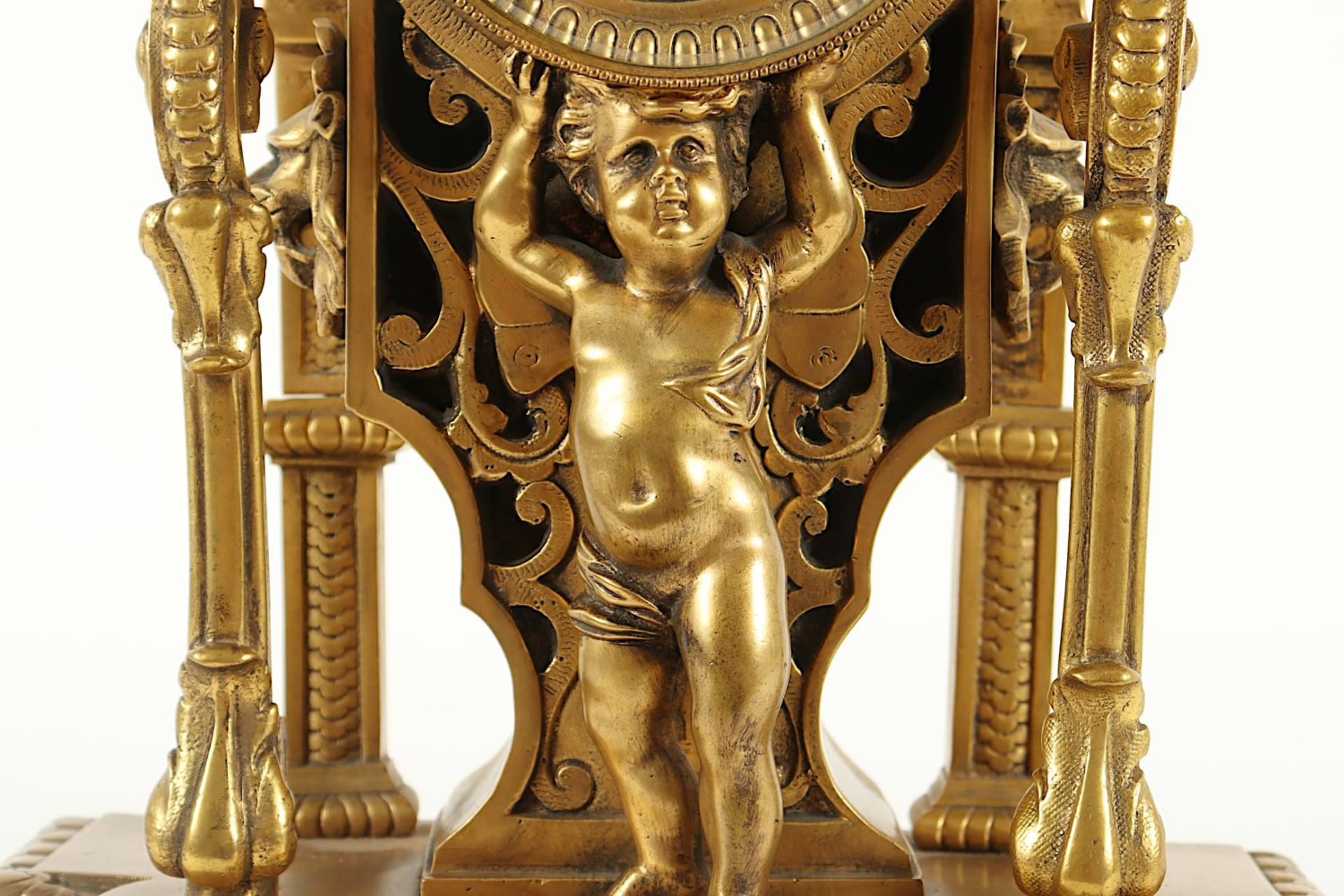 PENDULE NAPOLÉON III., Bronze, - Bild 3 aus 4