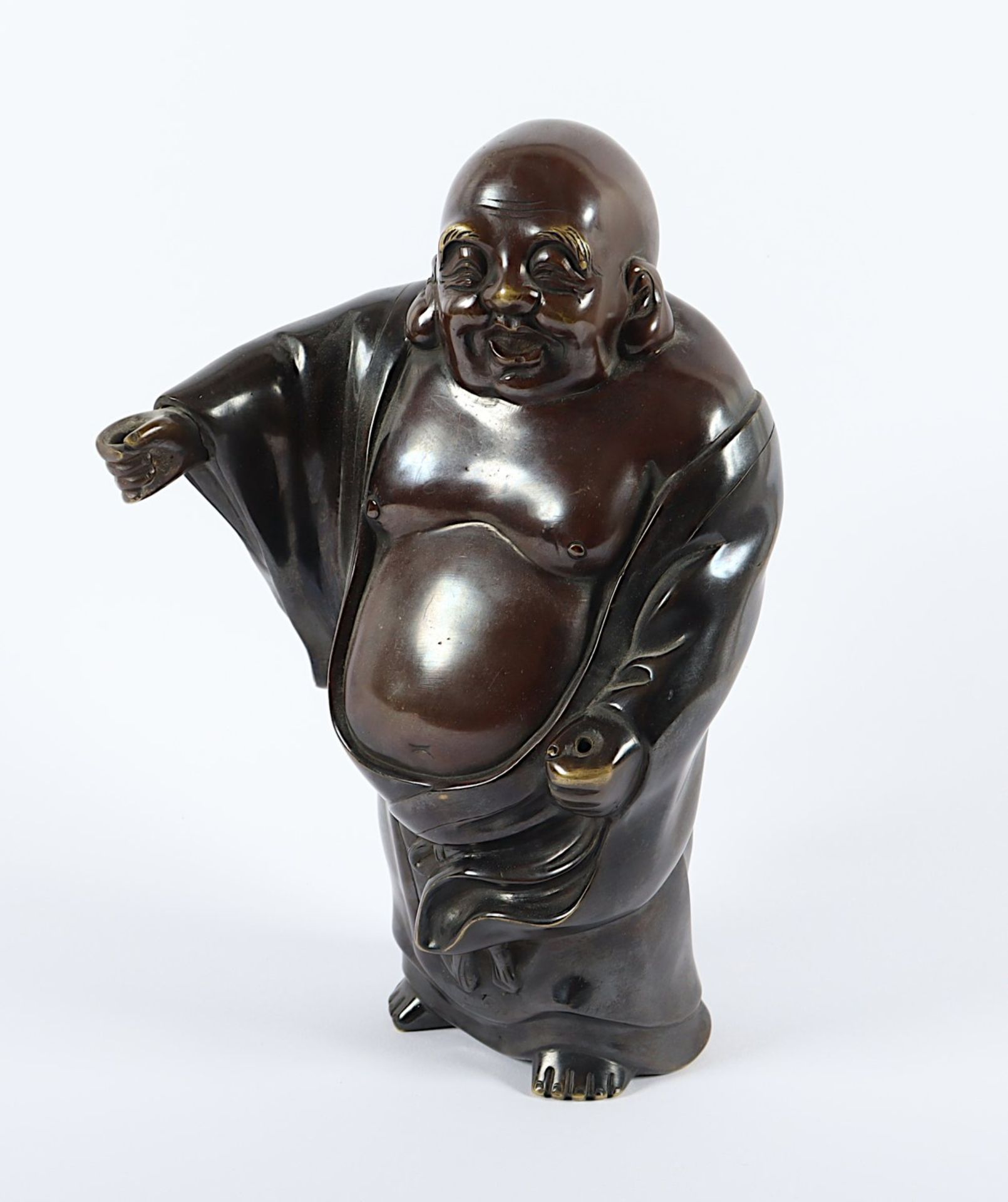 HOTEI, Bronze, braun patiniert, mit