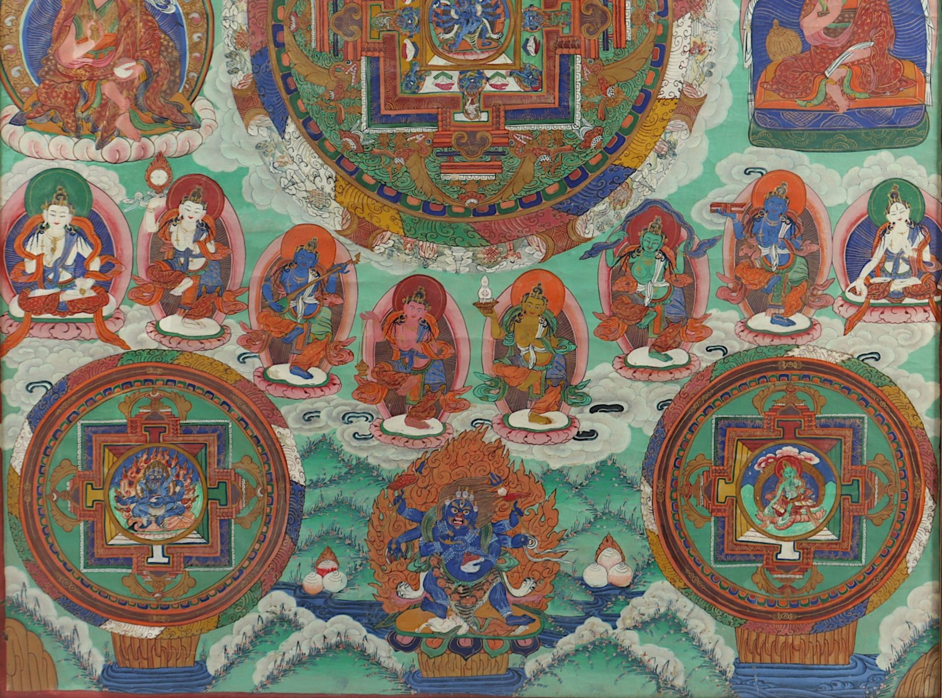 THANGKA FÜNFFACHES MANDALA, Gouache - Bild 3 aus 4