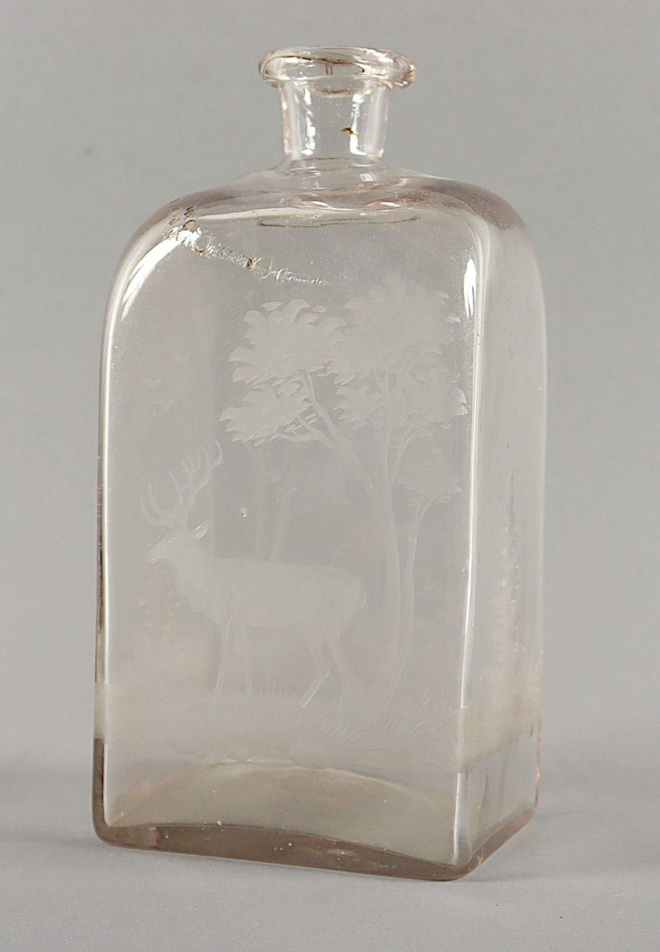 FLASCHE, farbloses Glas, - Image 2 of 4