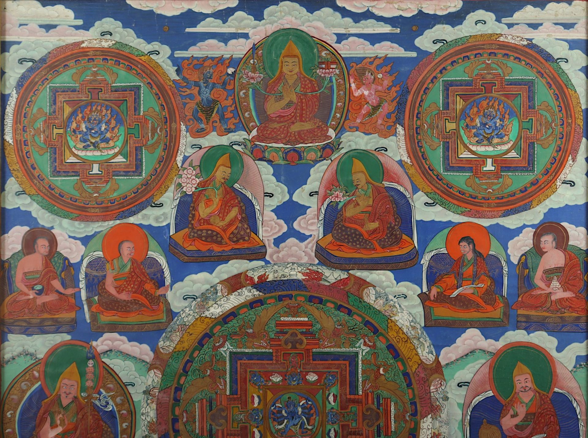 THANGKA FÜNFFACHES MANDALA, Gouache - Bild 2 aus 4