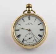 HERRENTASCHENUHR, 585/ooo Gelbgold,