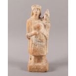 STATUETTE EINER MUTTER MIT KIND, Ton,