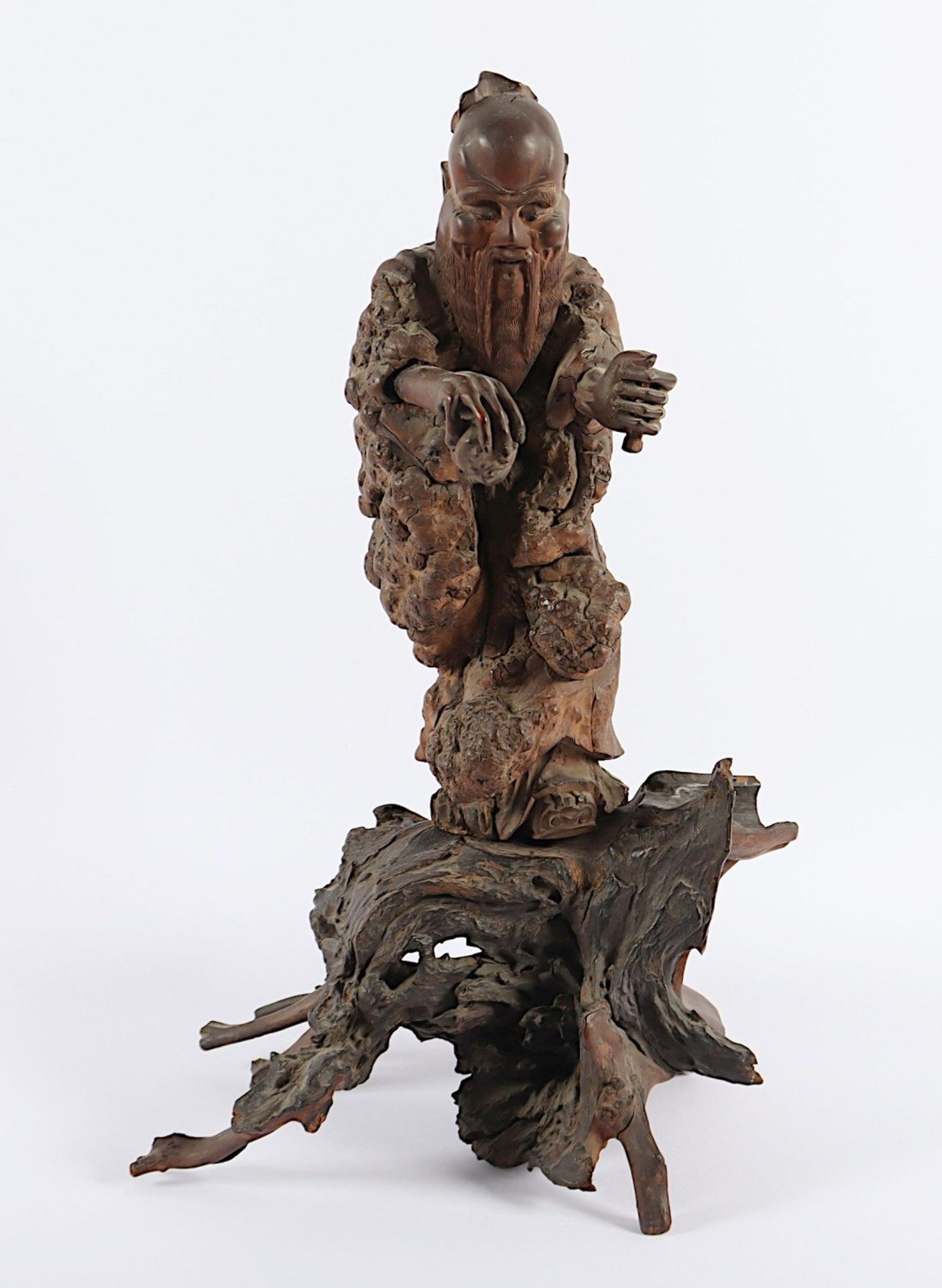 WURZELHOLZFIGUR, CHINA, E.19.JH.