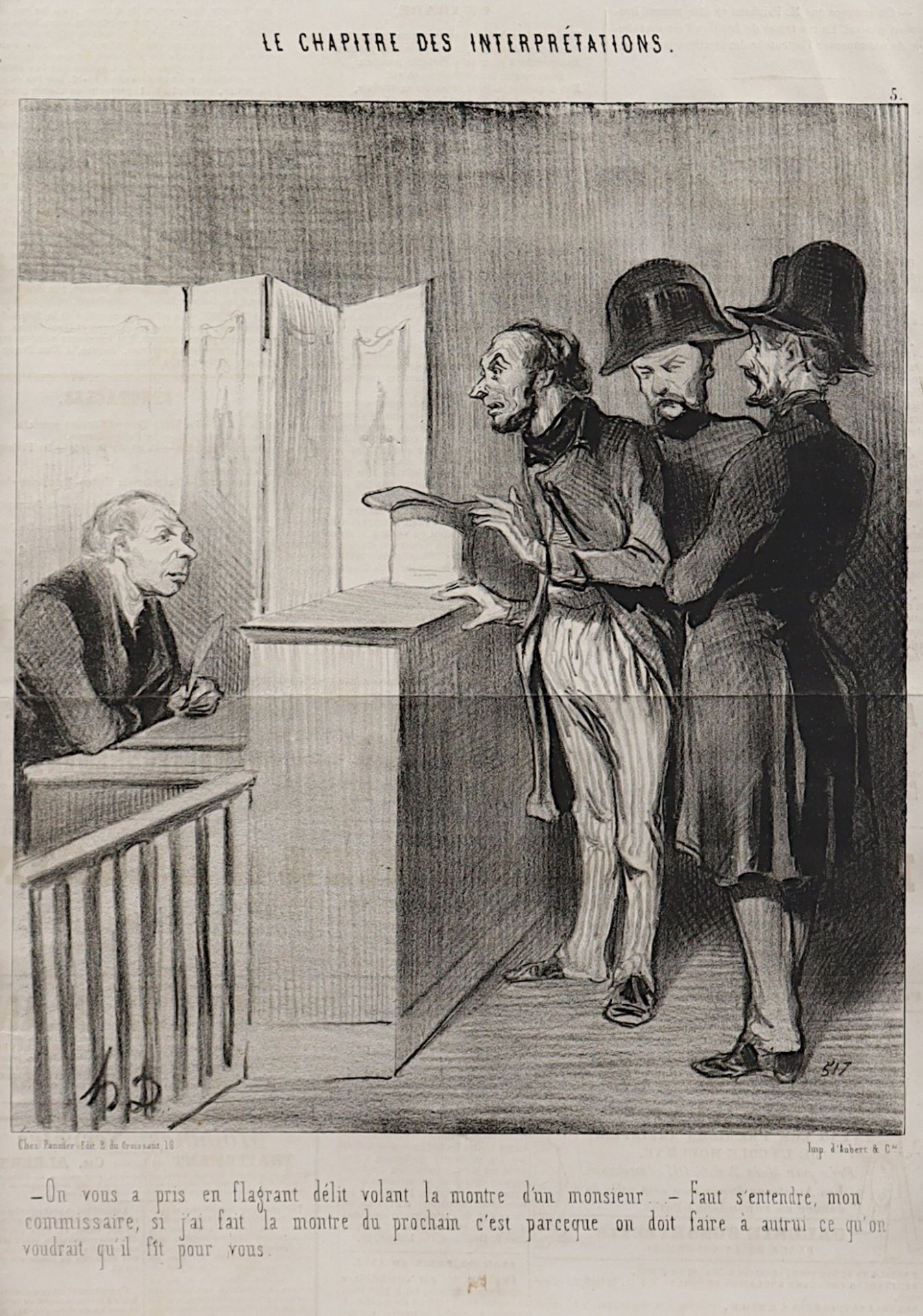 DAUMIER, Honoré, Justizszene, - Image 2 of 2