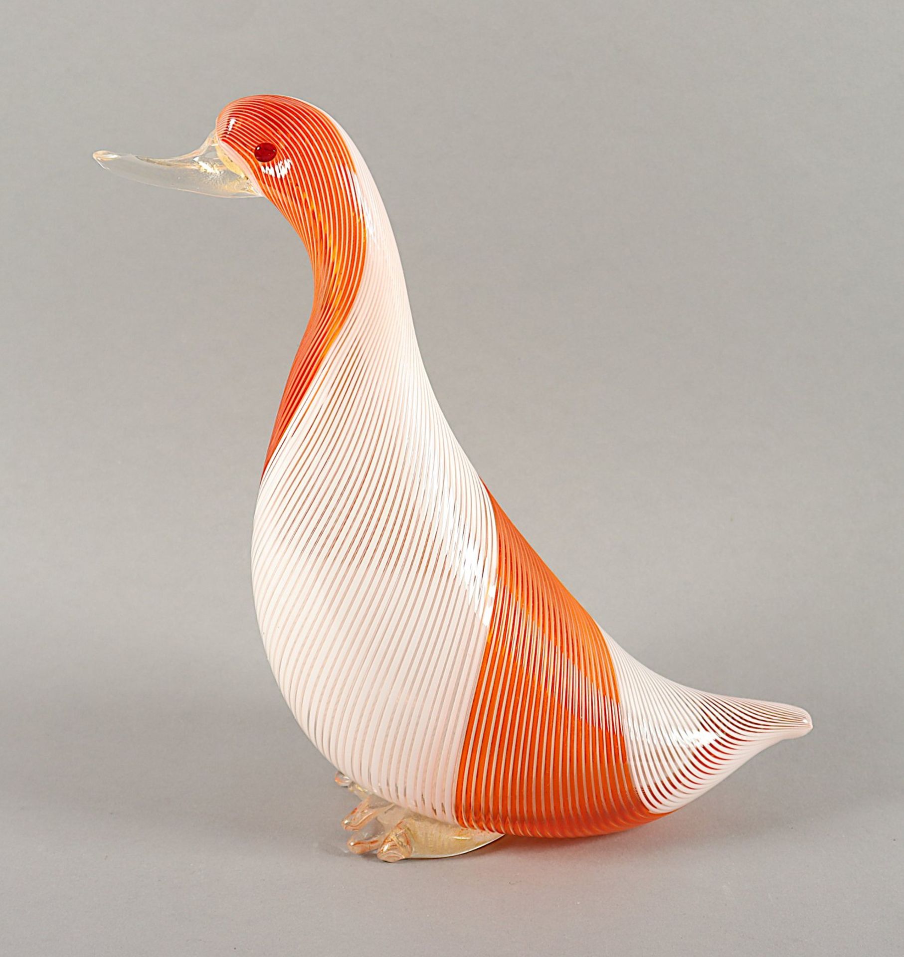 GLASSKULPTUR ENTE, Mezzafiligrana, - Bild 2 aus 4