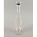 VASE, farbloses Glas, Gravurdekor,