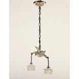 DECKENLAMPE "FLIEGENDER AMOR", Metall,