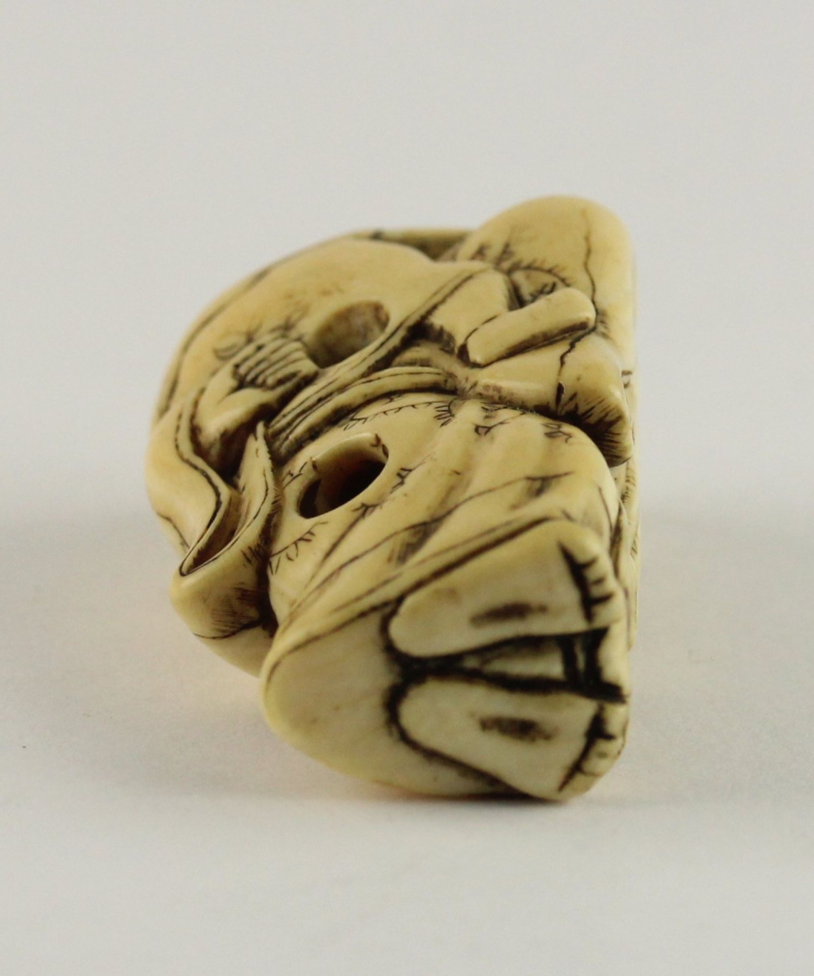 NETSUKE HOTEI MIT KARAKO, Elfenbein, - Bild 5 aus 5