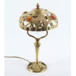 JUGENDSTIL-TISCHLAMPE, Messing,