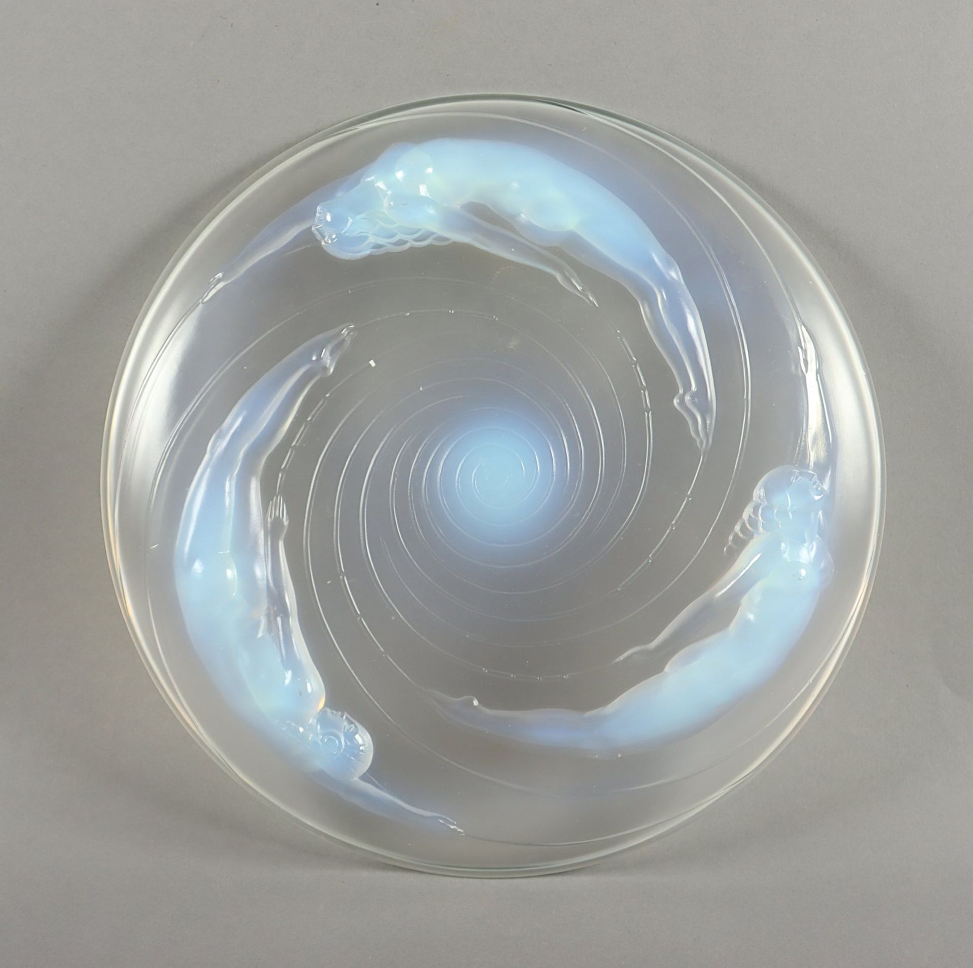 ART-DÉCO-SCHALE, opalisierendes Glas, - Bild 3 aus 3