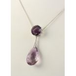 AMETHYST-COLLIER, 585/ooo Weißgold,