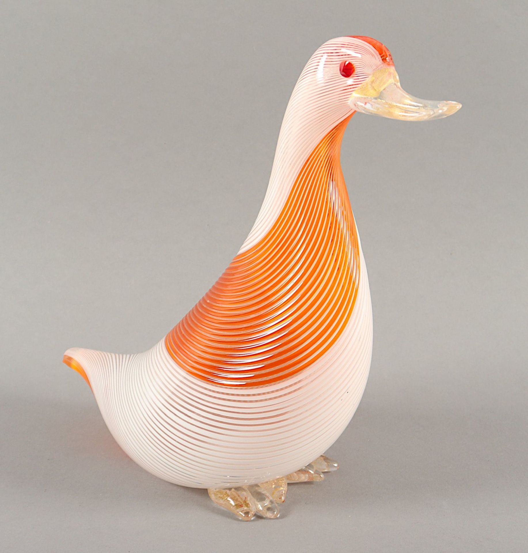 GLASSKULPTUR ENTE, Mezzafiligrana,