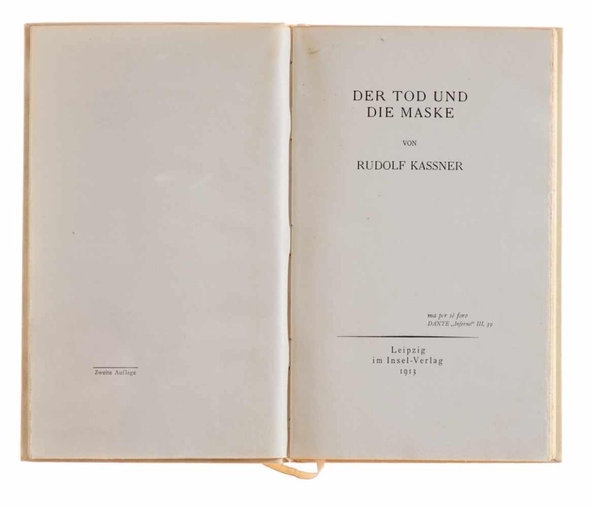 Insel-Verlag - Kassner, R., - Bild 2 aus 2