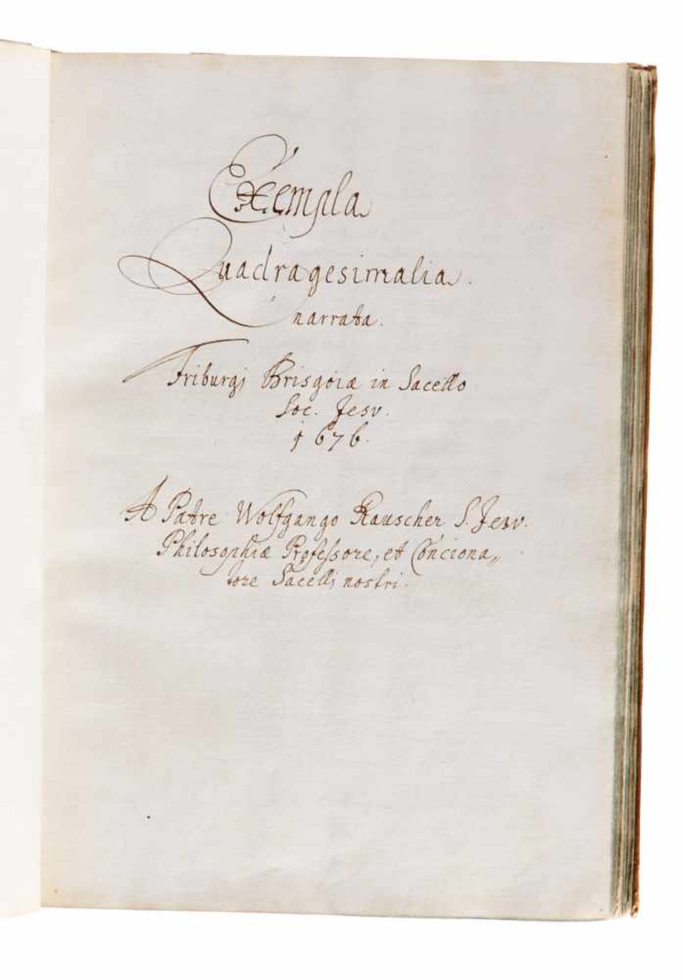 Rauscher - Sammlung von Predigten des Jesuiten Wolfgang Rauscher. - Bild 3 aus 6