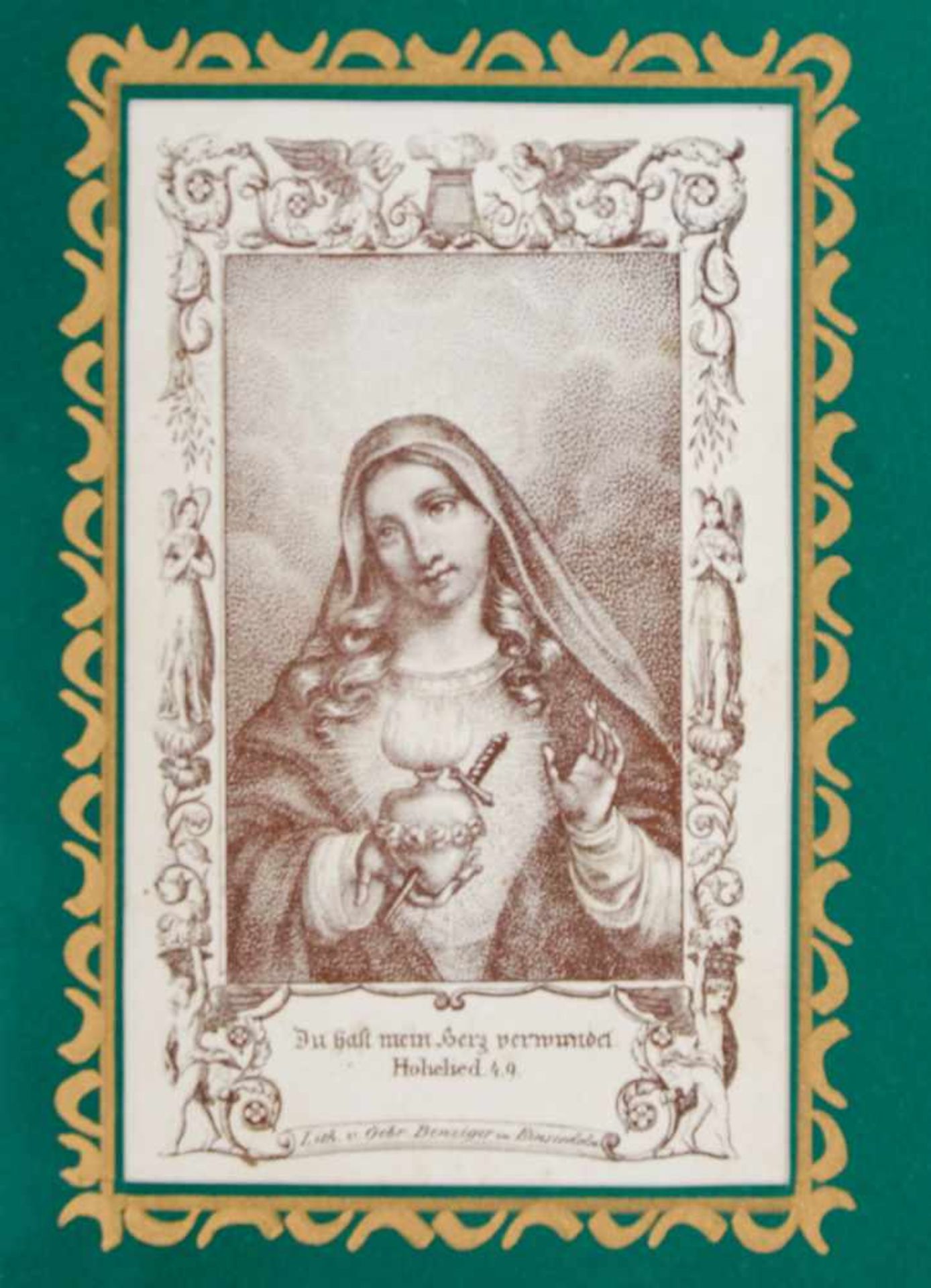 Andachtsgraphik - Herz-Jesu- und Herz-Mariä-Verehrung - Sammlung - - Bild 3 aus 5