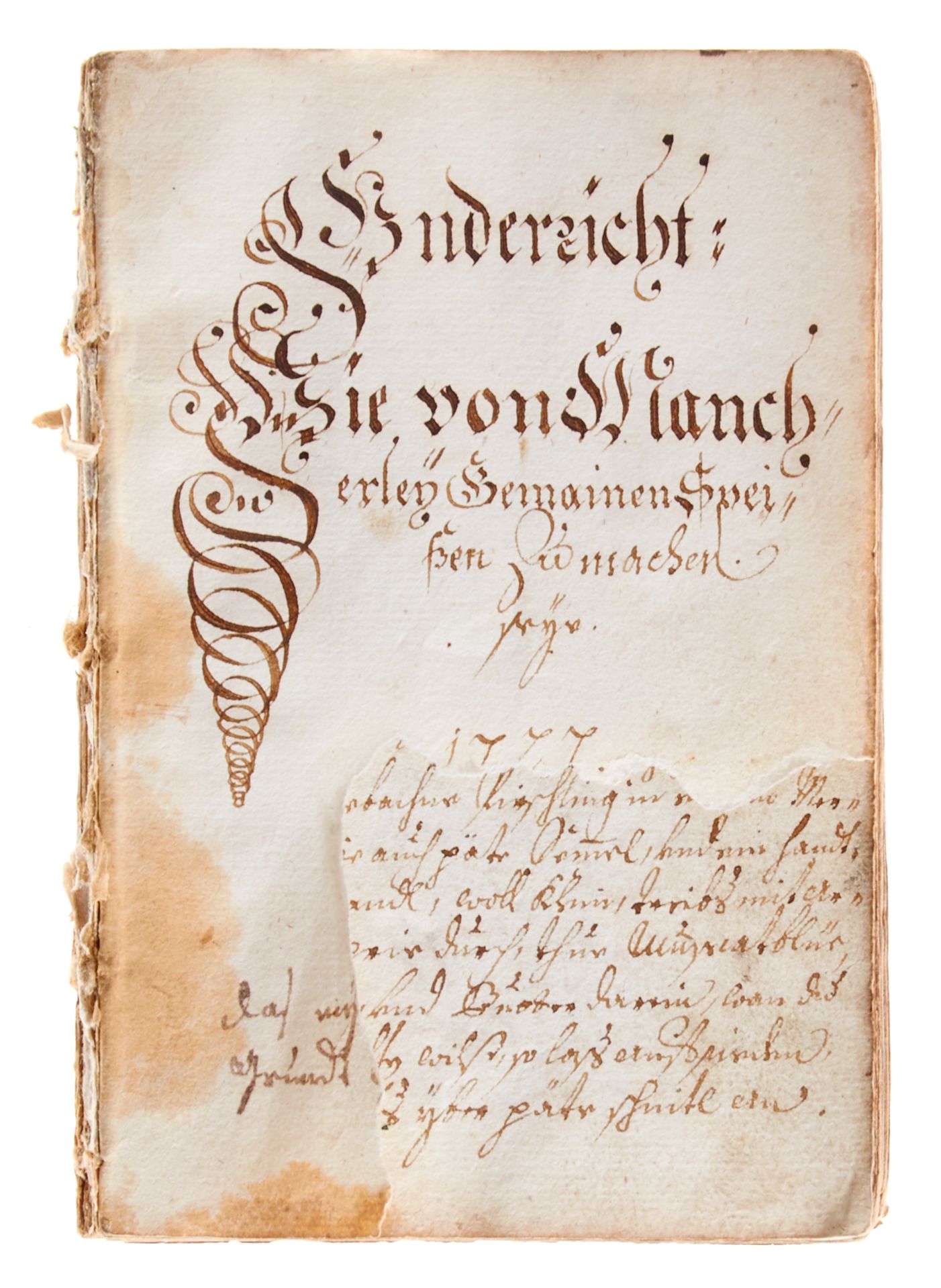 Kochbuch -"Underricht: Wie von Mancherley Gemainen Speißen zu machen seye". - Image 2 of 4