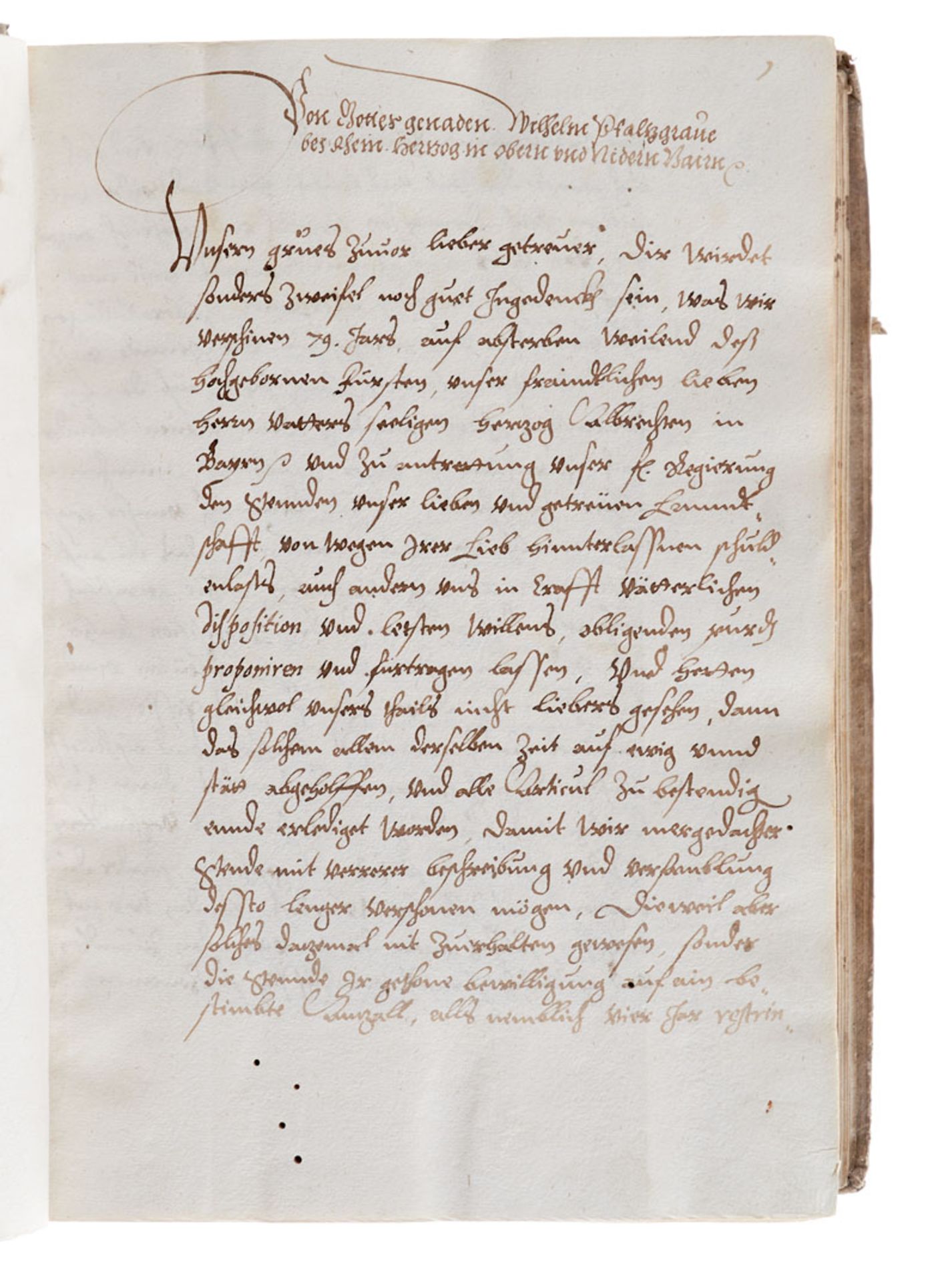 Bayern - Landtag 1583 - "Beschreibung des Lanndtags welcher von dem ... Herrn Herrn Wilhelmen - Image 3 of 4