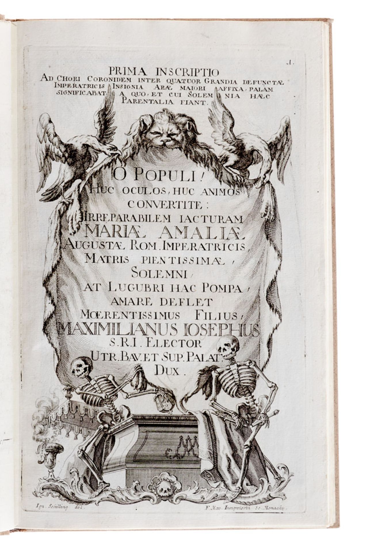 Bayern - Maria Amalia - (Köck, J. A.), Funebris memoria Mariae Amaliae D(ei) G(ratia) - Image 4 of 4