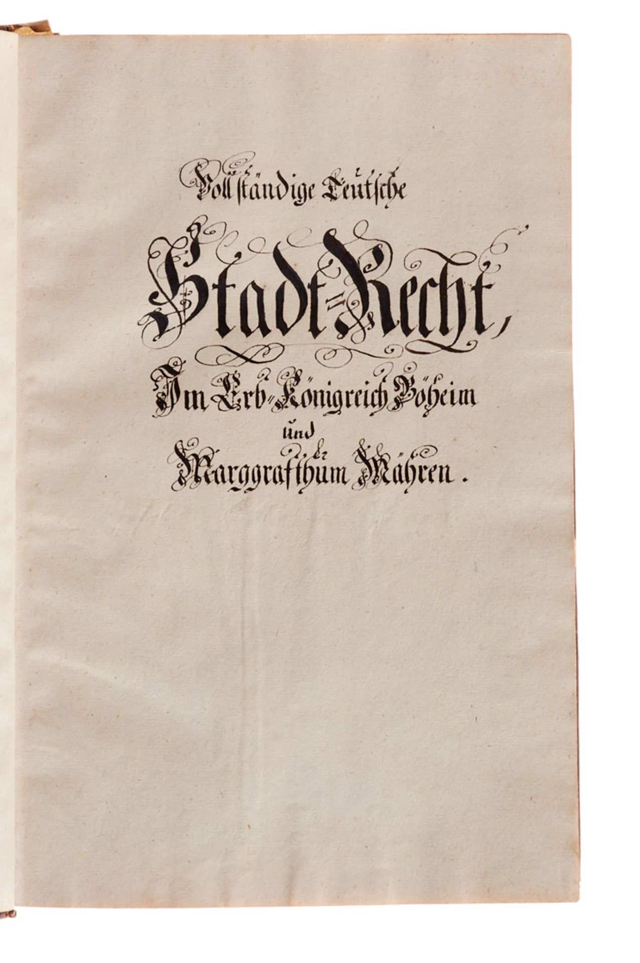 Böhmen und Mähren - "Vollständige Teutsche Stadt-Recht im Erb-Königreich Böheim und Marggrafthum Mäh - Image 2 of 4