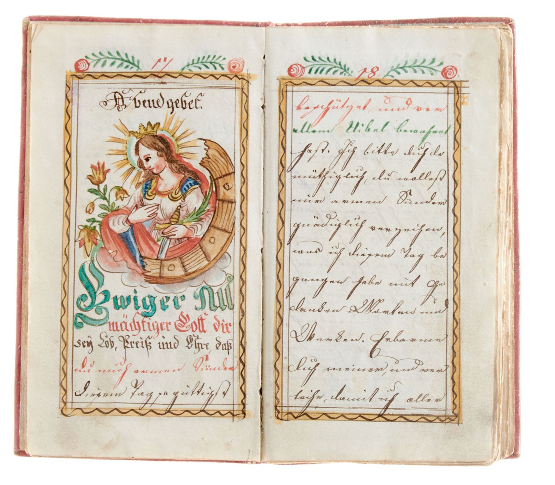 Gebetbuch - "Geistliches sehr verdienstliches Gebet Buch". Deutsche Handschrift auf Papier. - Image 5 of 6