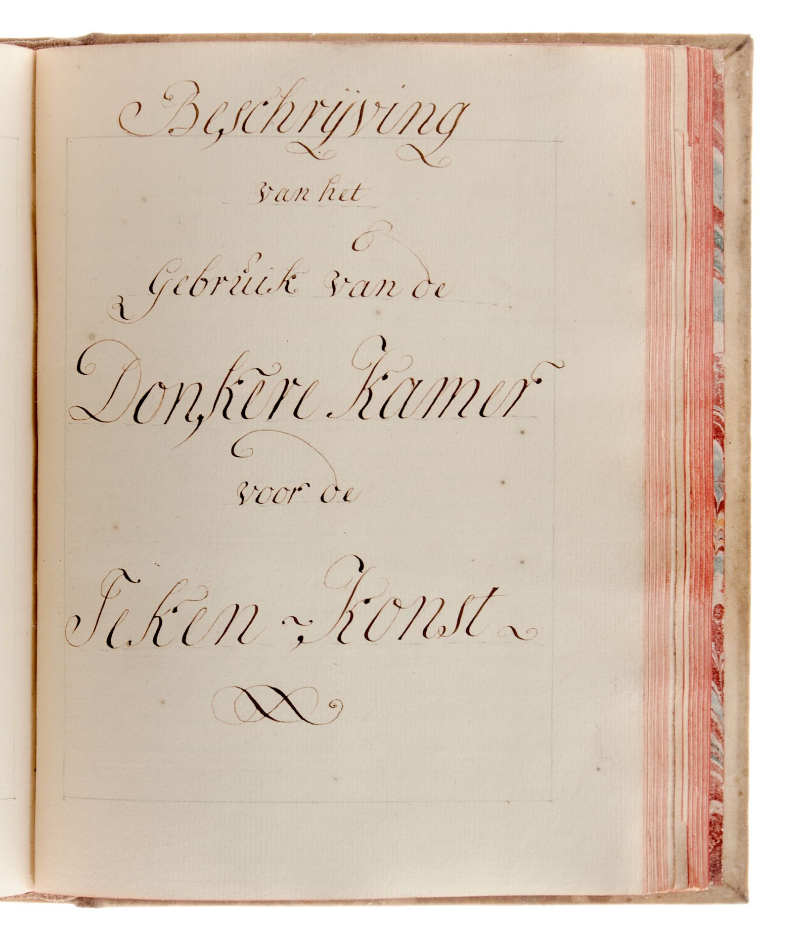 Gravesande - Perspektive - "Proeve der doorzigtkunde". Niederländische Handschrift auf Papier. - Image 4 of 6