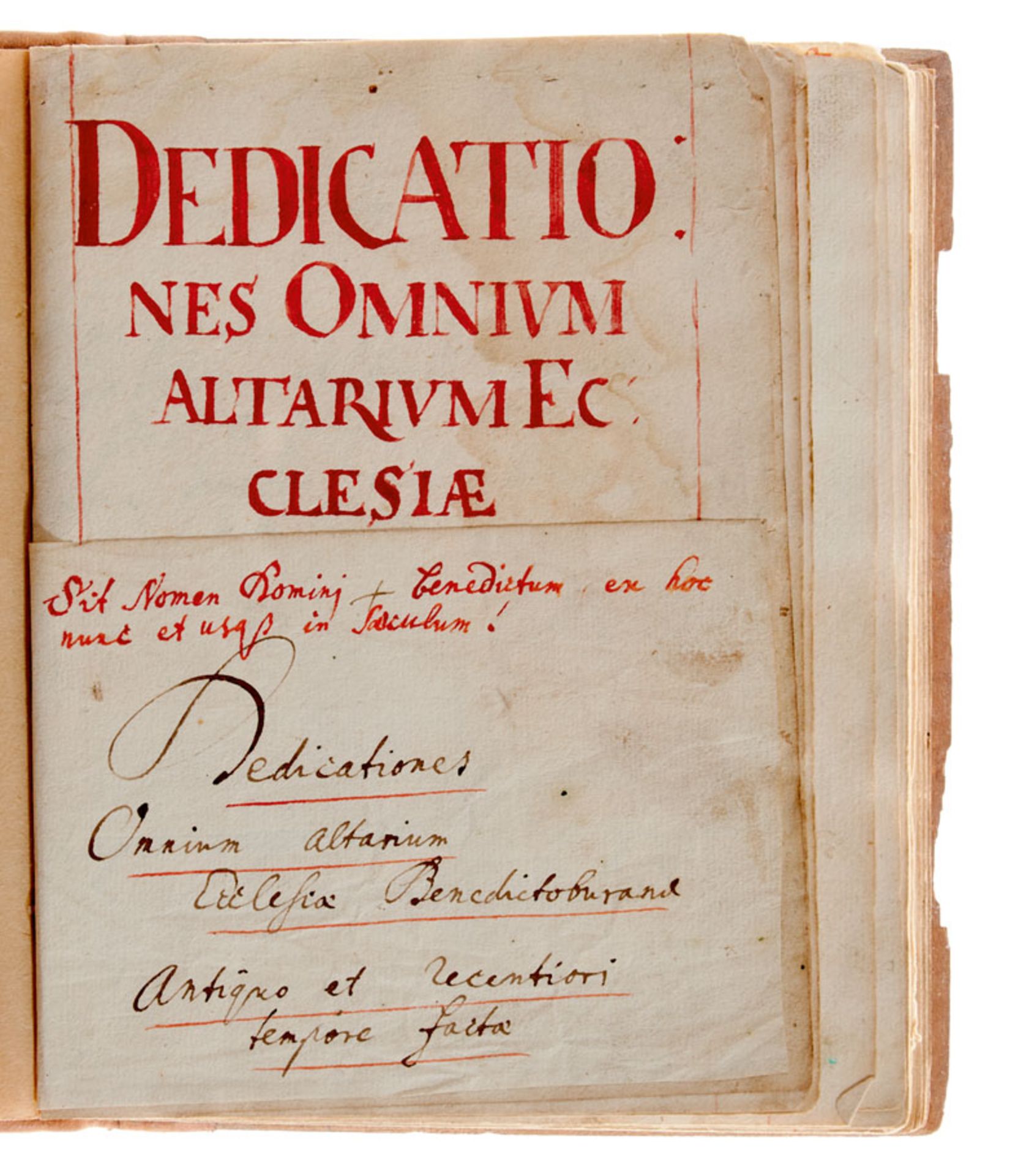 Benediktbeuern - "Dedicationes omnium altarium ecclesiae". Nicht dat. - Image 3 of 5