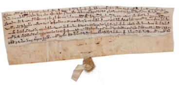 Cheshire - Lehenbrief - Lateinische Urkunde auf Pergament.