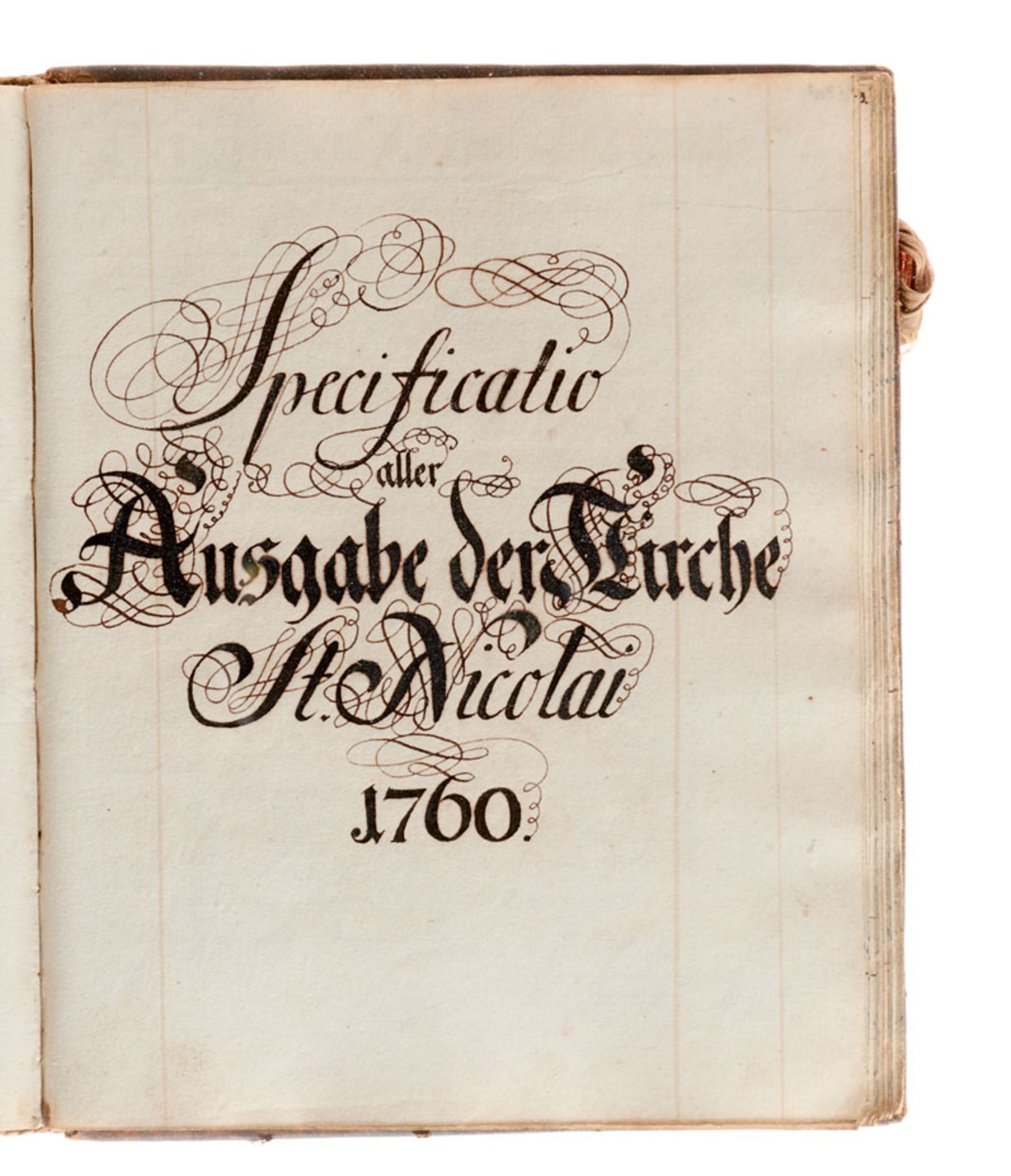 Flensburg - "S. Nicolai Kirchen-Rechnung". Deutsche Handschrift auf Papier. - Image 4 of 4