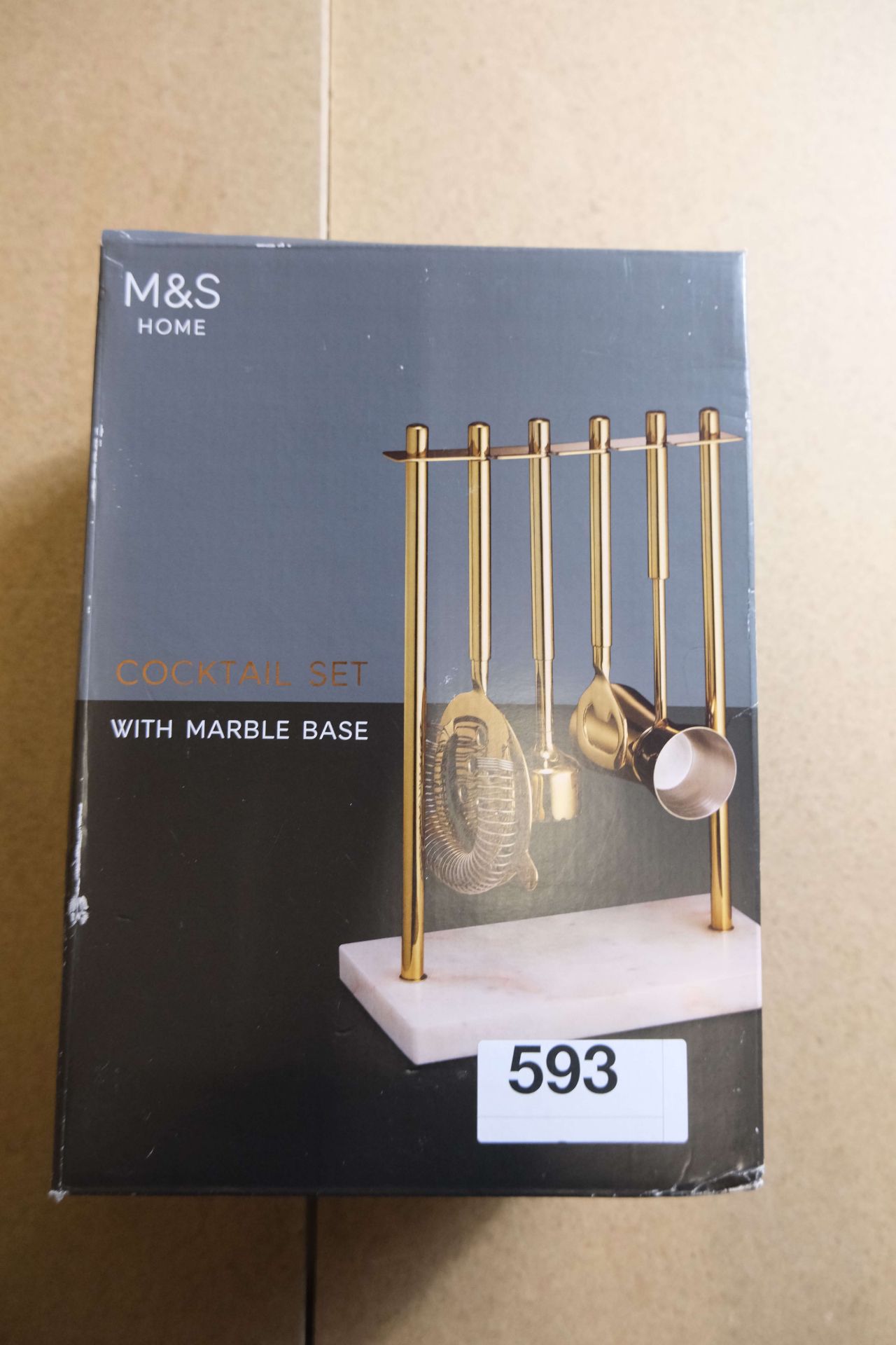 M&S Home Cocktail Set with Marble Base