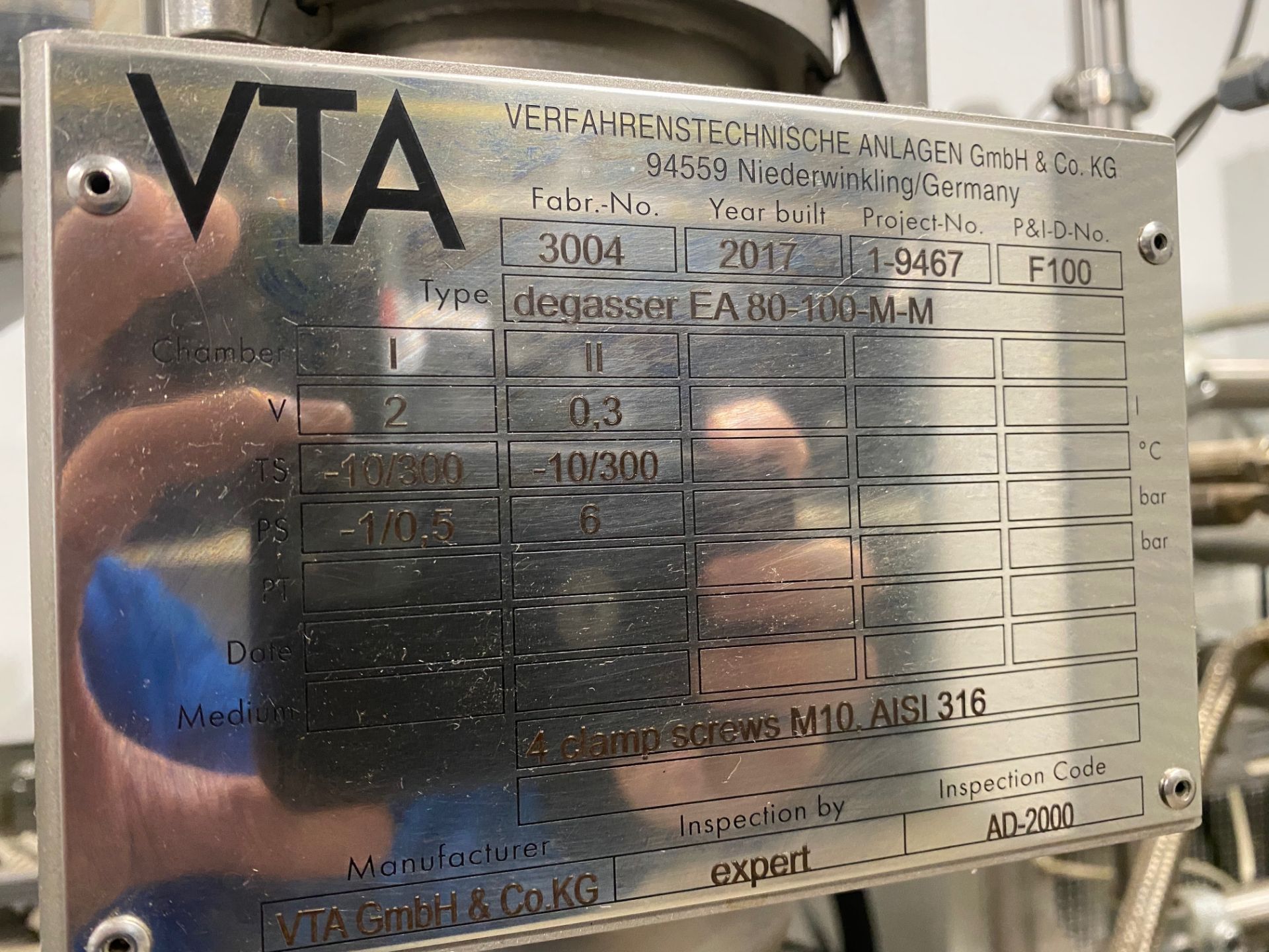Used VTA Wiped Film Short Path Distillation System. Model VK 100-10 RS. Price Lowered. - Image 10 of 10