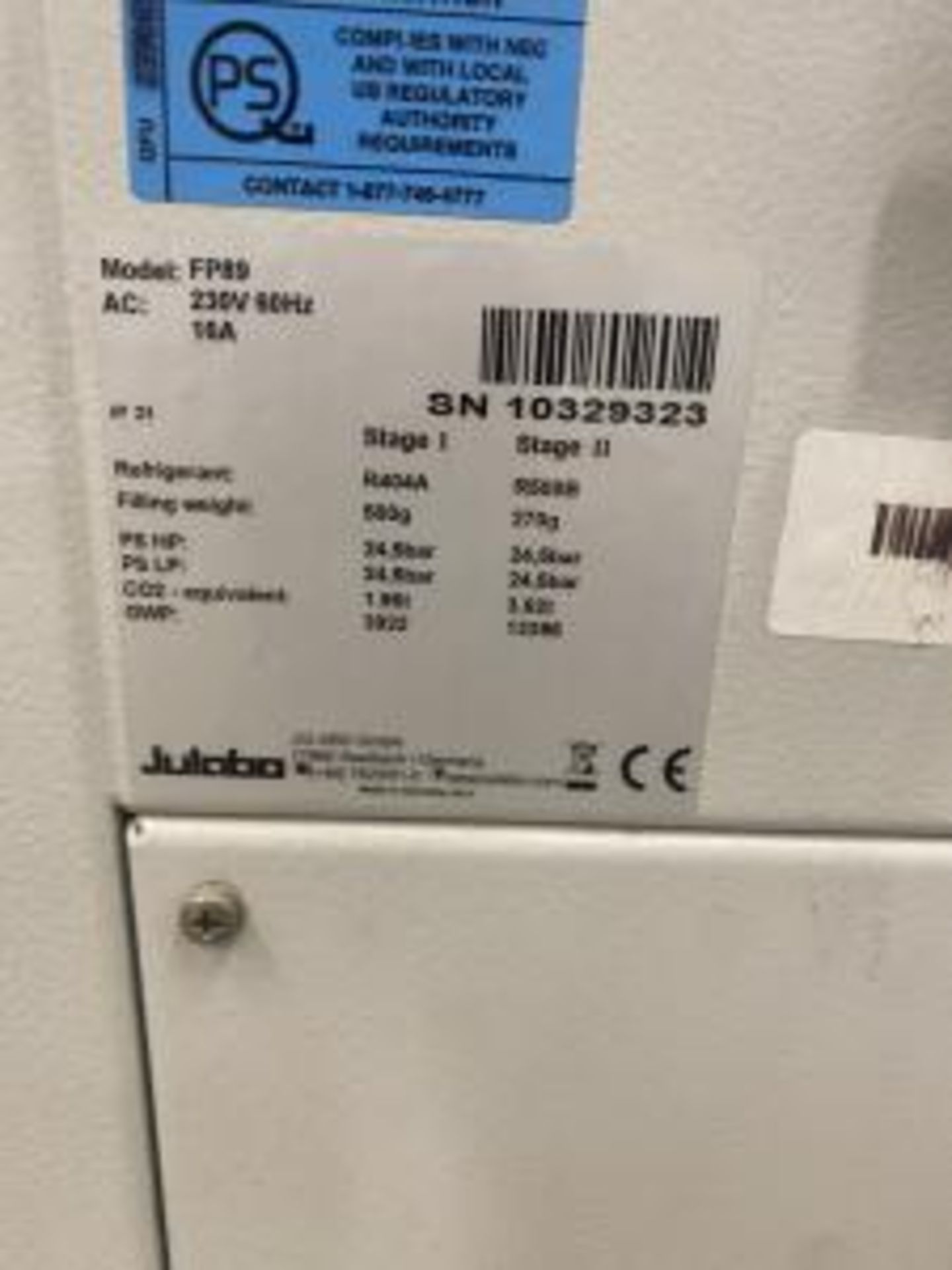 Used Julabo -90C To +100C Refrigerated-Heated Circulator. Model FP89 - Image 3 of 3