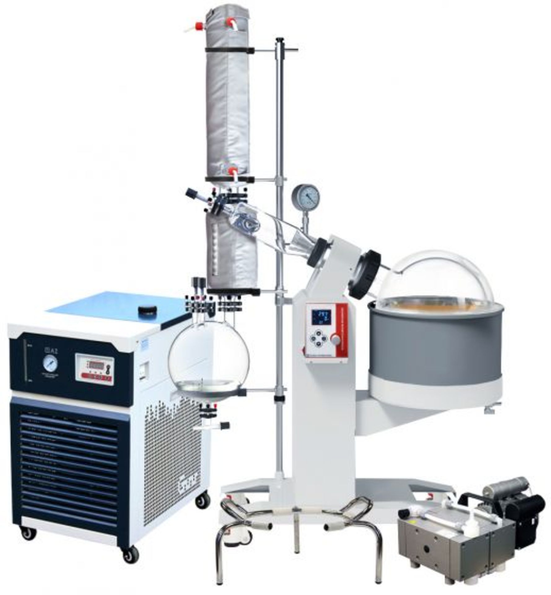 Used Across International 5.3G/20L Rotary Evaporator w/ Chiller, Pump and dual 10 L receiving flasks - Image 2 of 8