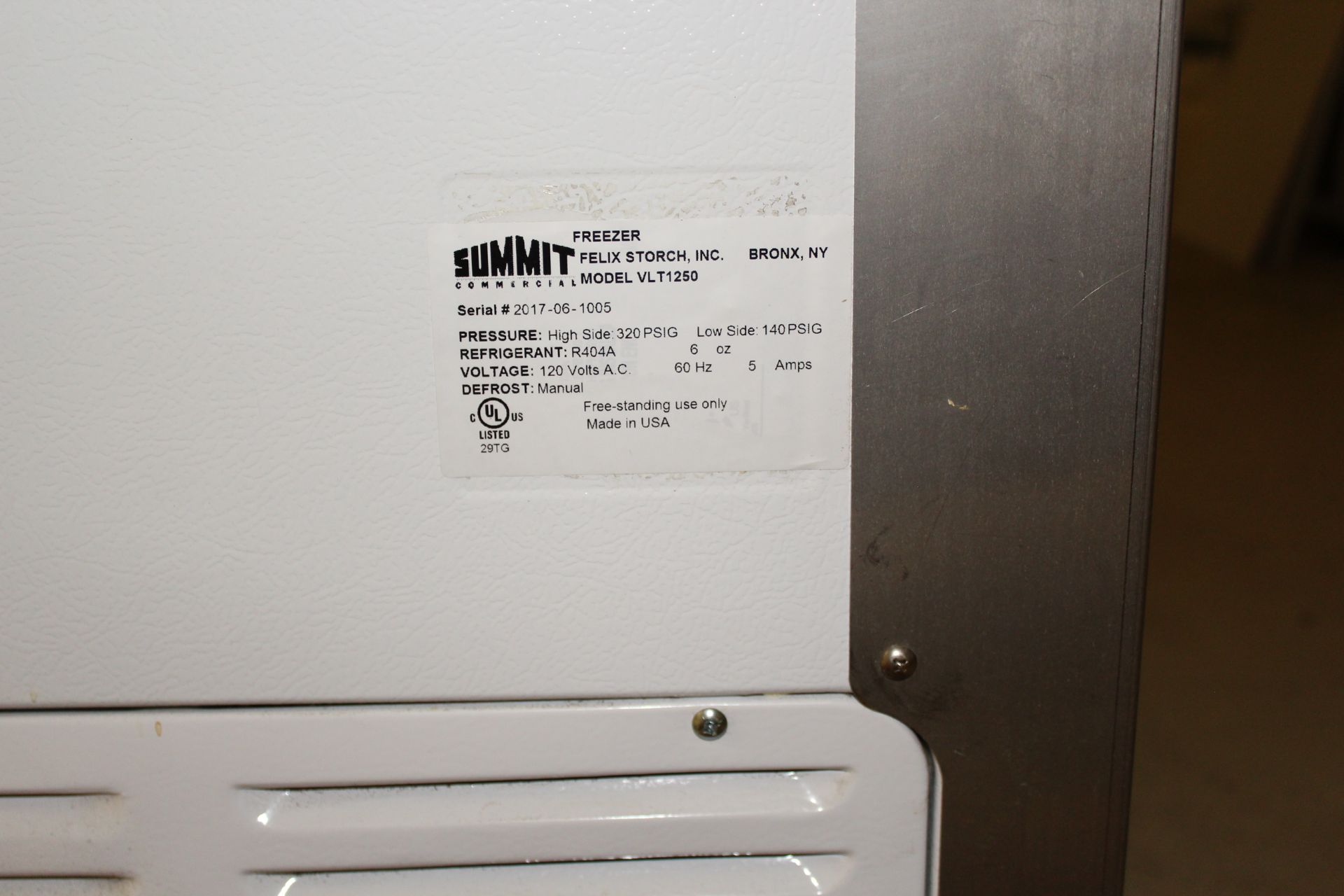 Used Summit Research 16 CuFt Chest Freezer. Model VLT1250. Capable of -35 Degrees C - Image 7 of 11