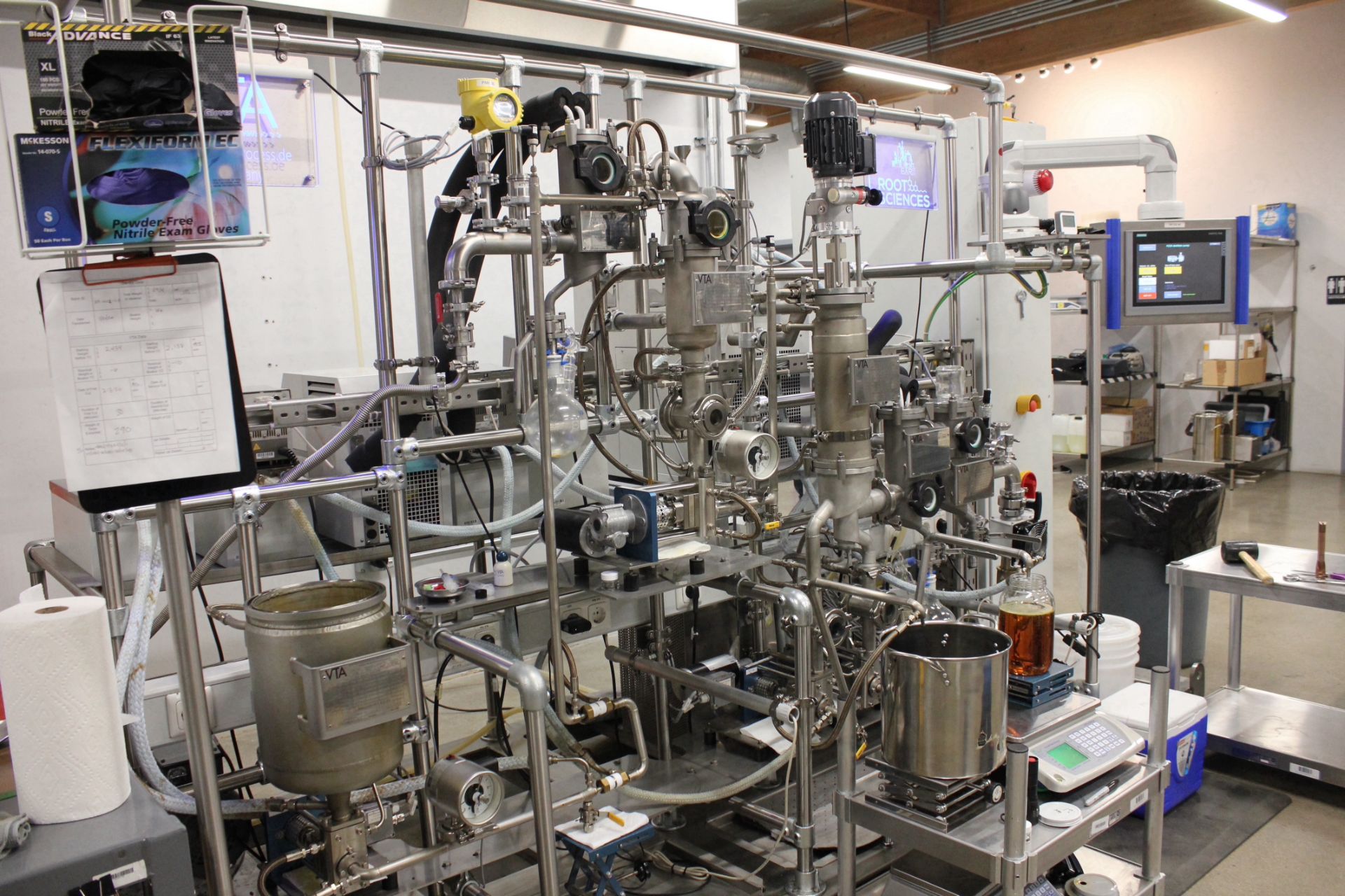 Used VTA Wiped Film Short Path Distillation System. Model VK 100-10 RS. Price Lowered.