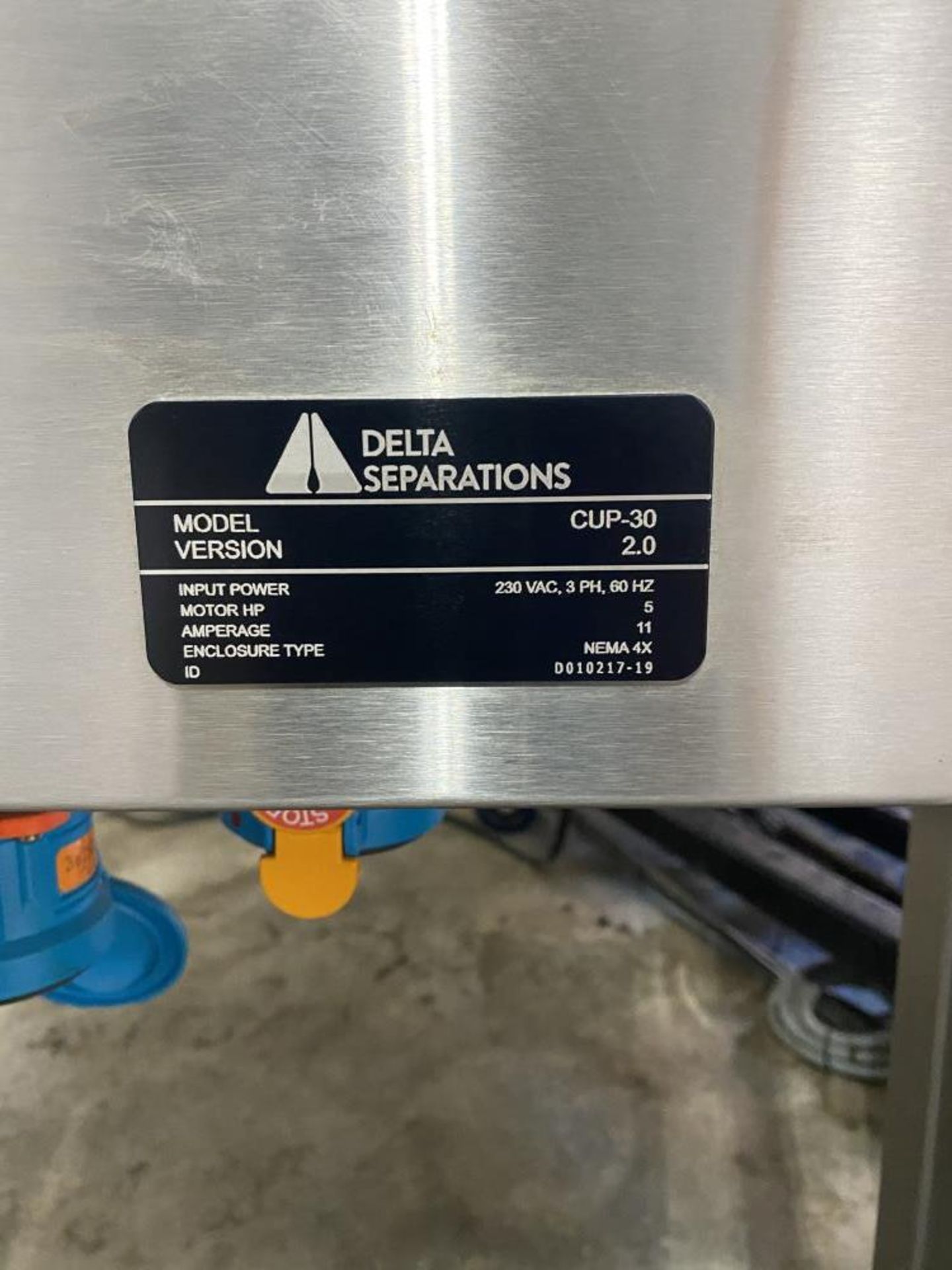 Used- Delta Separations CUP 30 Extraction System. Model CUP 30. Price Lowered. - Image 5 of 9