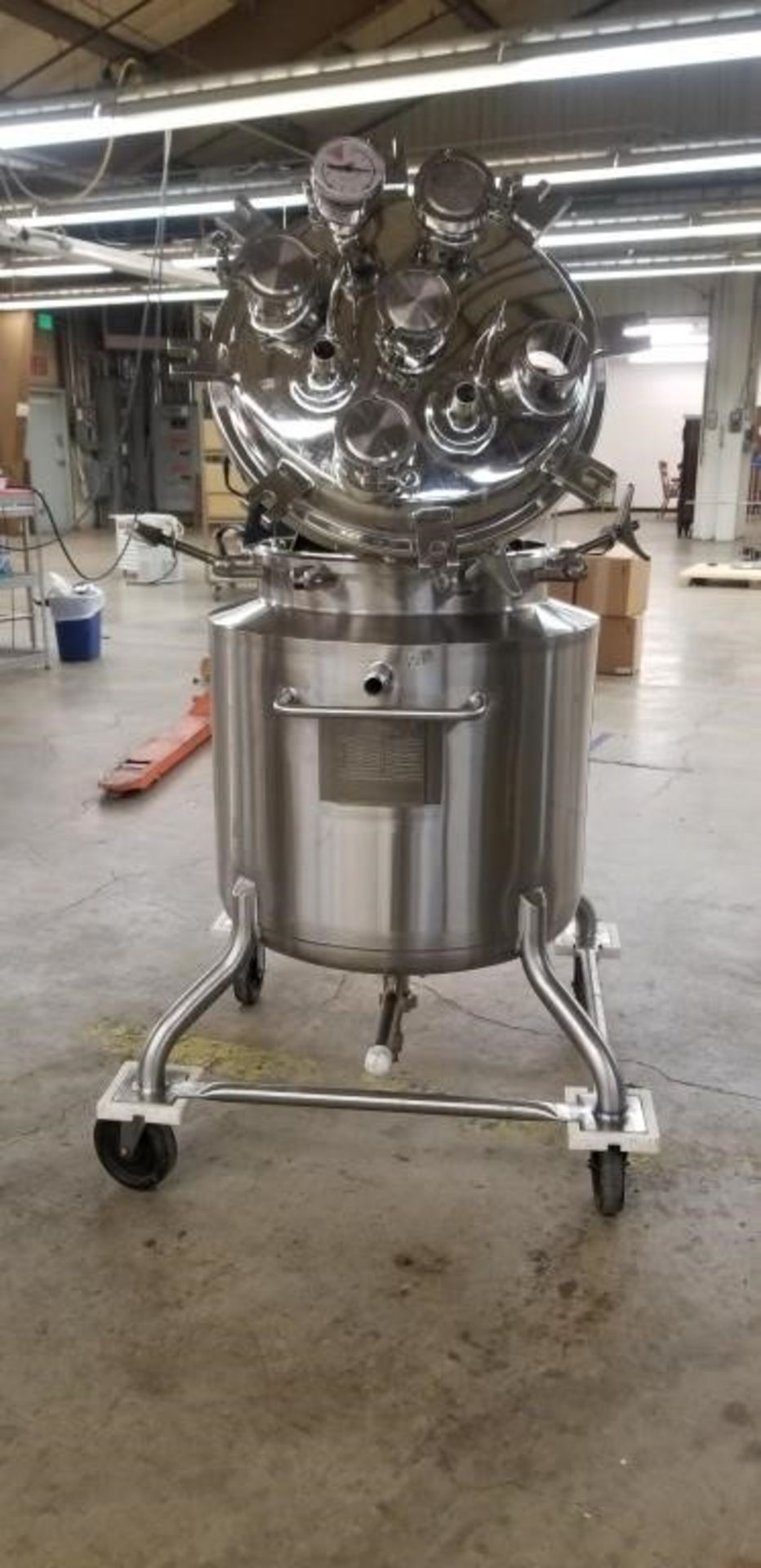 Used Precision Stainless 316 Stainless Steel 113 Liter Jacketed Reactor Vessel.\