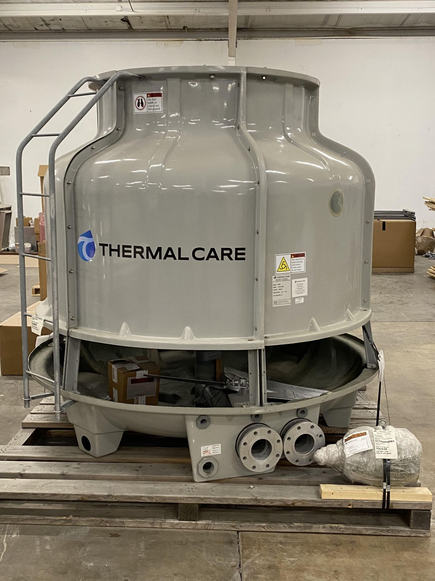 Unused/ New Thermal Care FT Series Fiberglass Cooling Tower. Model FT-8250. Cooling Tons: 60 Tons