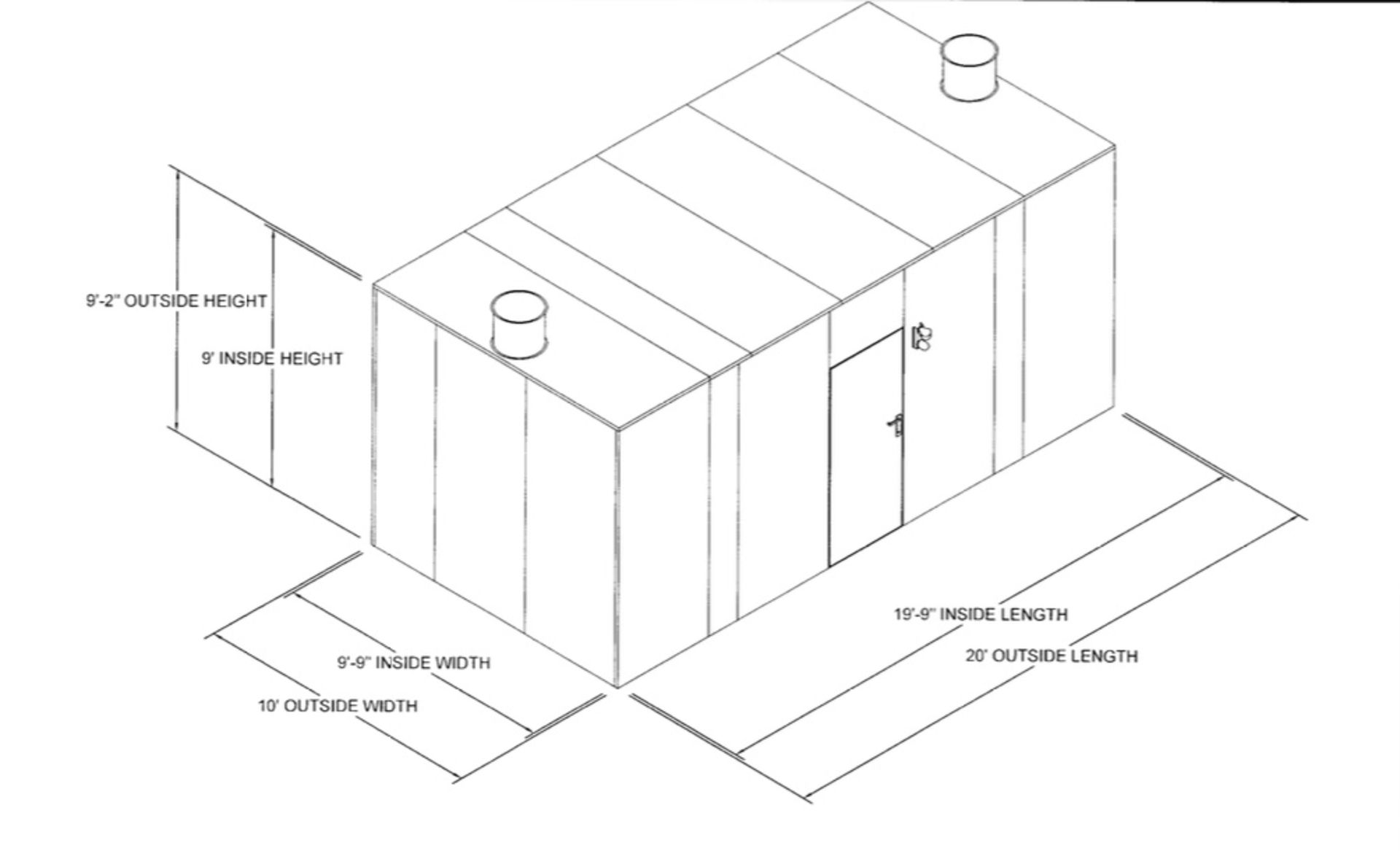 Used C1D1 Labs Hydrocarbon Extraction Booth. Model EXB10920. Dimensions: 10' x 20' x 9' - Image 6 of 9