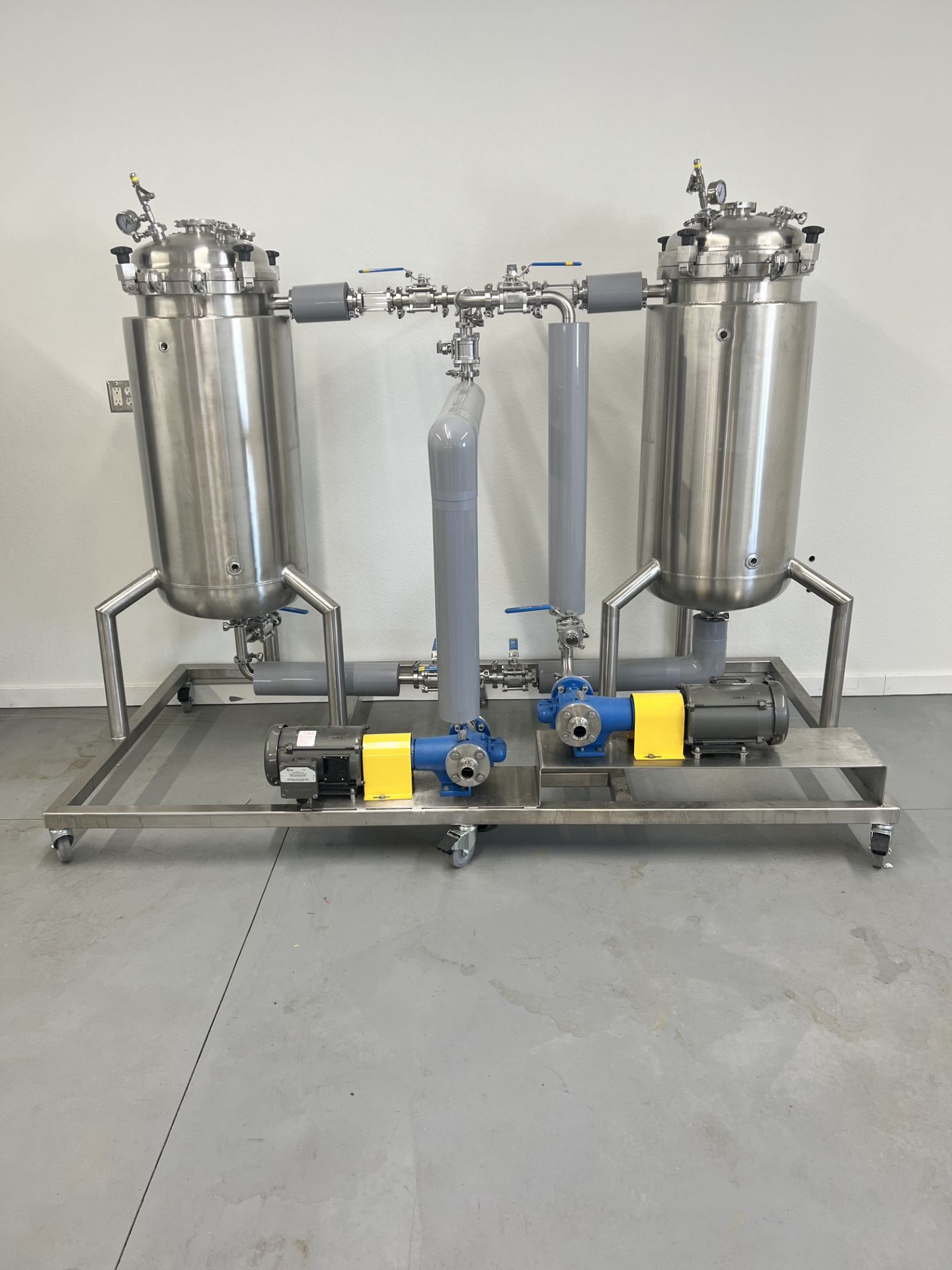 Used- Pinnacle Stainless Alcohol Extraction Skid (SKID ONLY). 200 L Capacity.