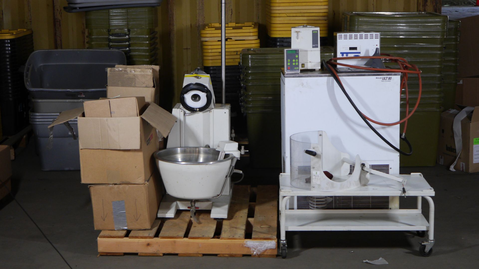 Used- Buchi 20 L Rotary Evaporator System. Model R-220 Rotavapor w/ Chiller and Vacuum Pump