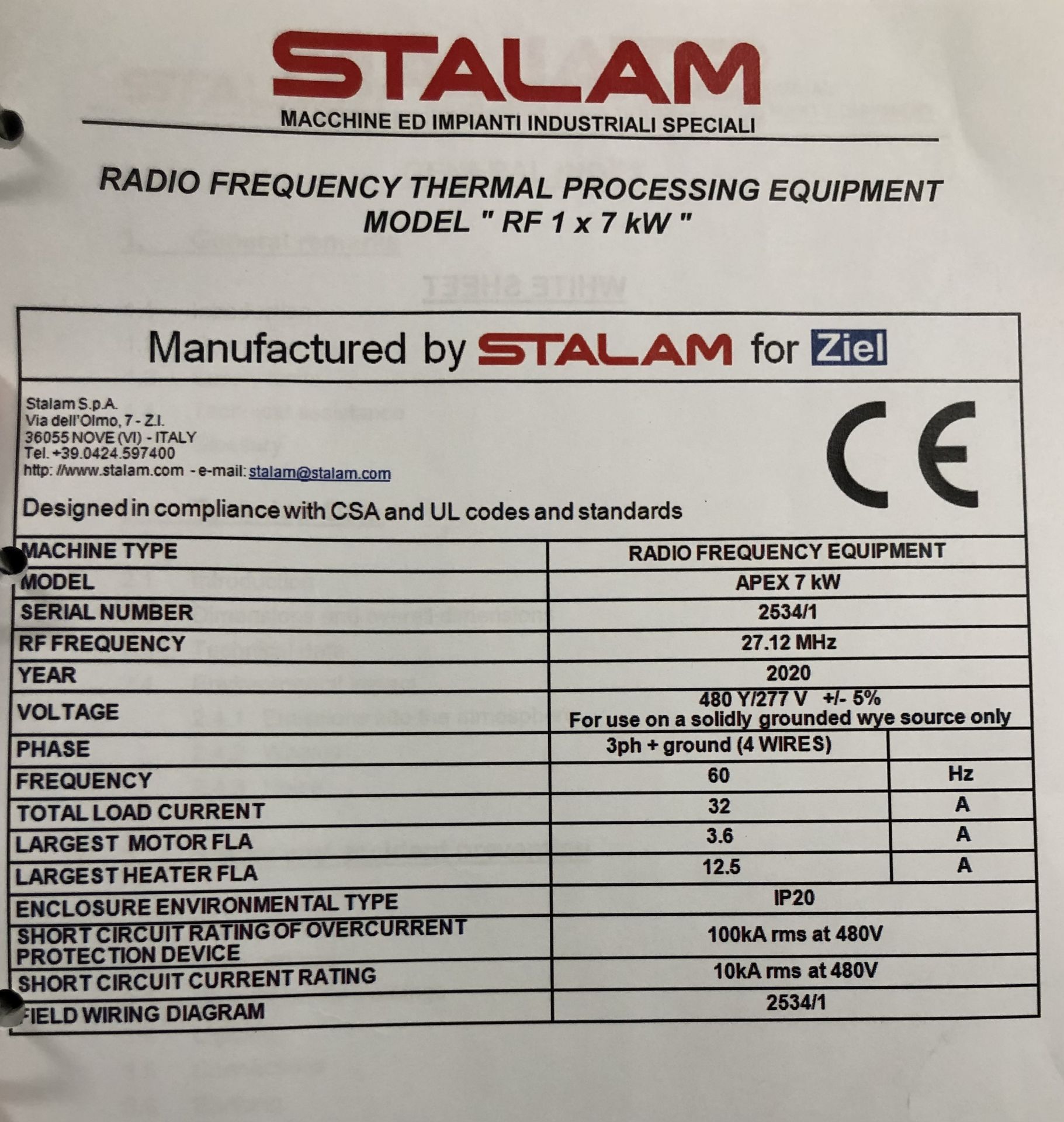 Used Ziel Apex 7 Radio Frequency Cannabis & Hemp Remediator. Model Apex 7 kW - Image 2 of 15